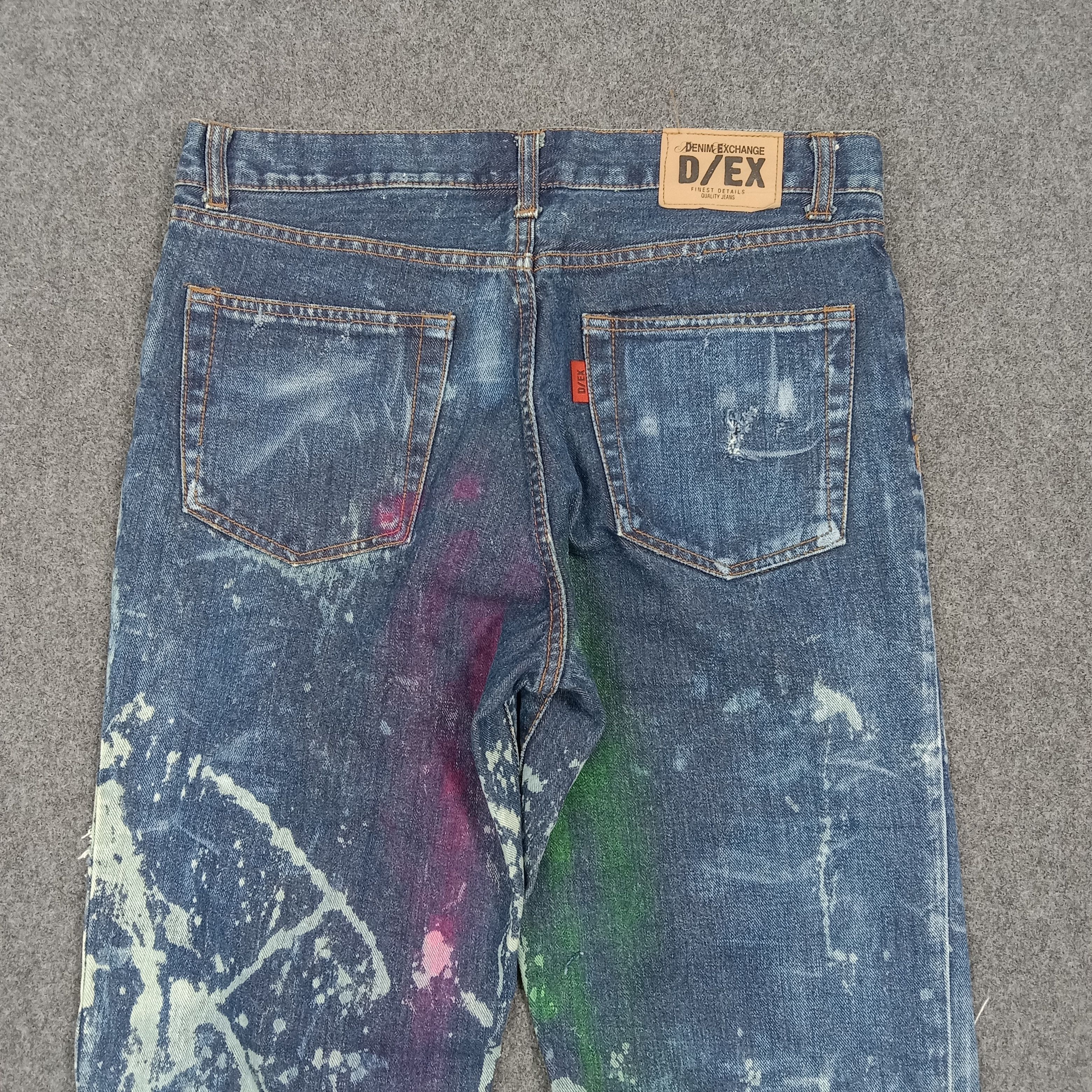 Vintage D/EX Denim Exchange Distressed Paint Jeans C272N2 Size US 33 - 6 Thumbnail