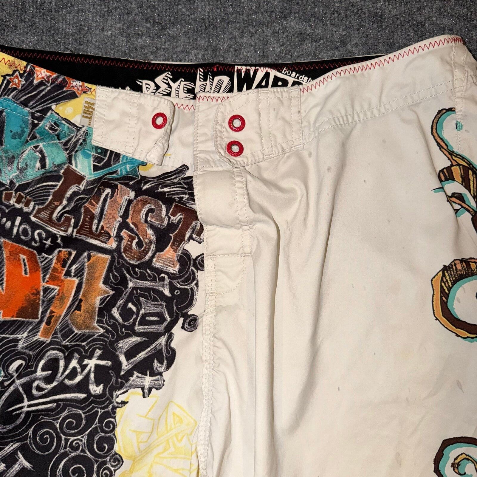 Warren Lotas LOST Enterprises Psycho Ward Girl Surf Board Shorts Mens Lg Size US 34 / EU 50 - 3 Thumbnail