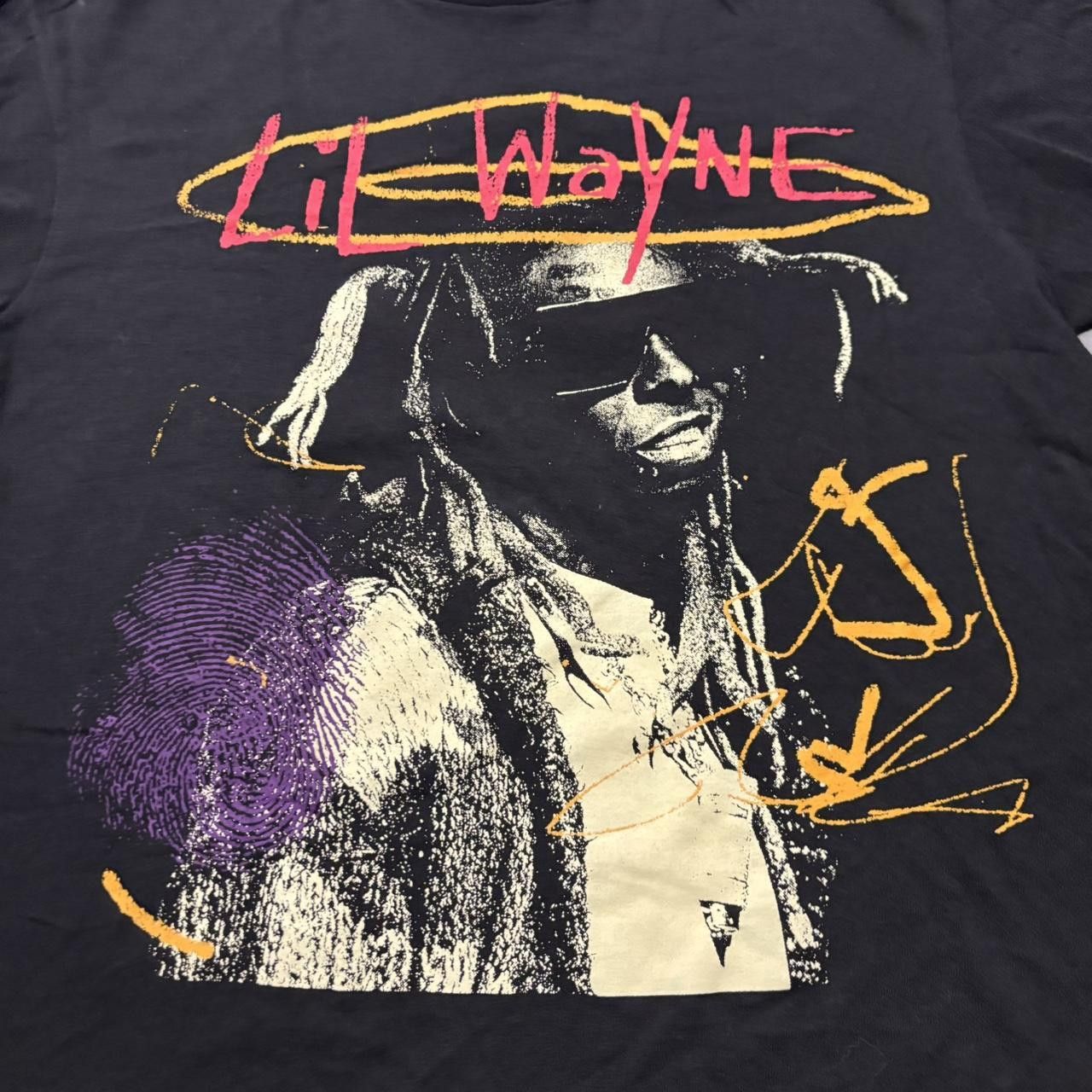 Japanese Brand × Vintage Crazy Vintage Y2K/2000s Black Lil Wayne Rapper Hip Hop Graphic Tee! Size US L / EU 52-54 / 3 - 2 Thumbnail