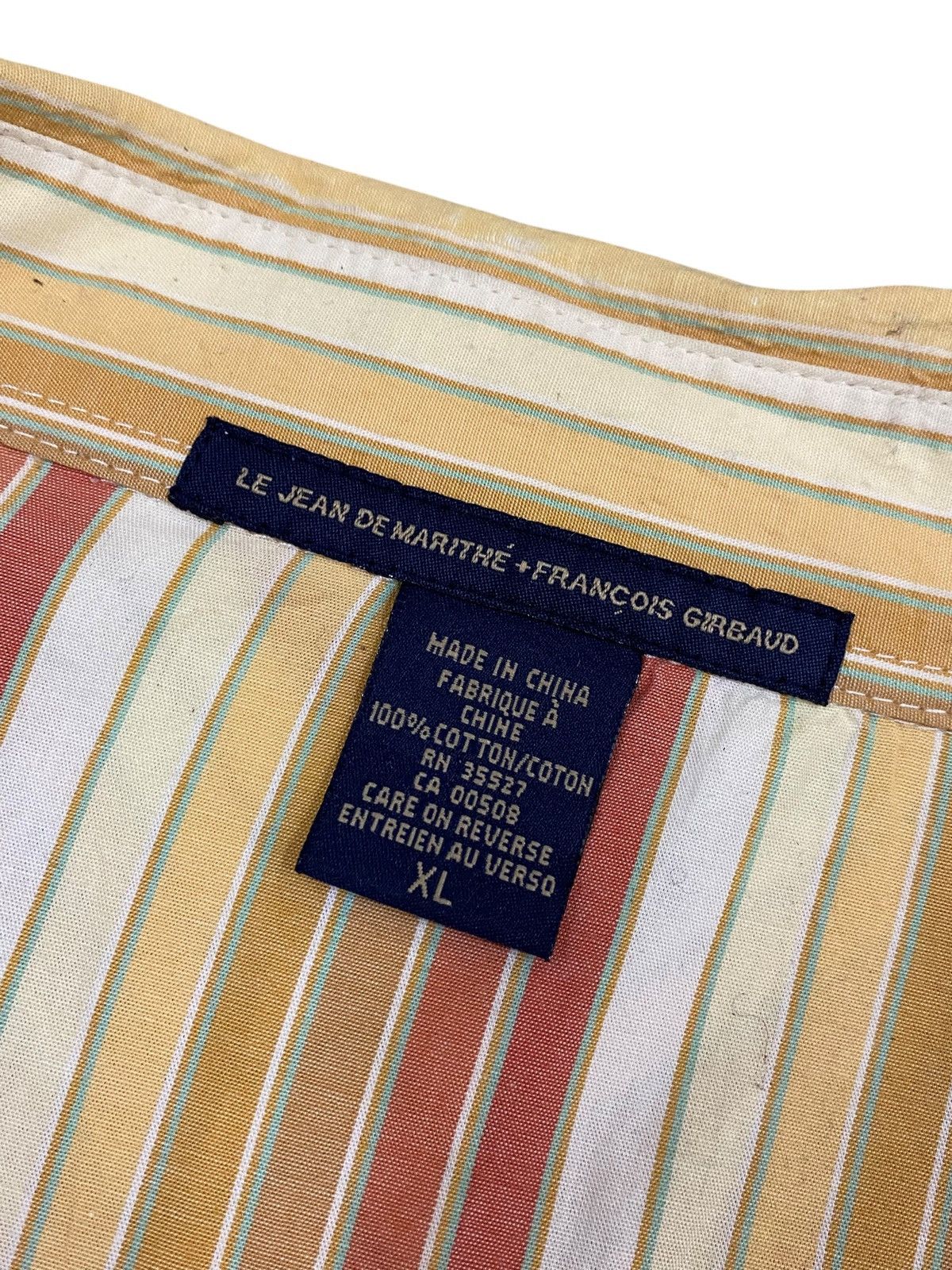 Marithe + Francois Girbaud Vintage Marithé François Girbaud Striped Shirt- Embroidered Size US XL / EU 56 / 4 - 8 Thumbnail