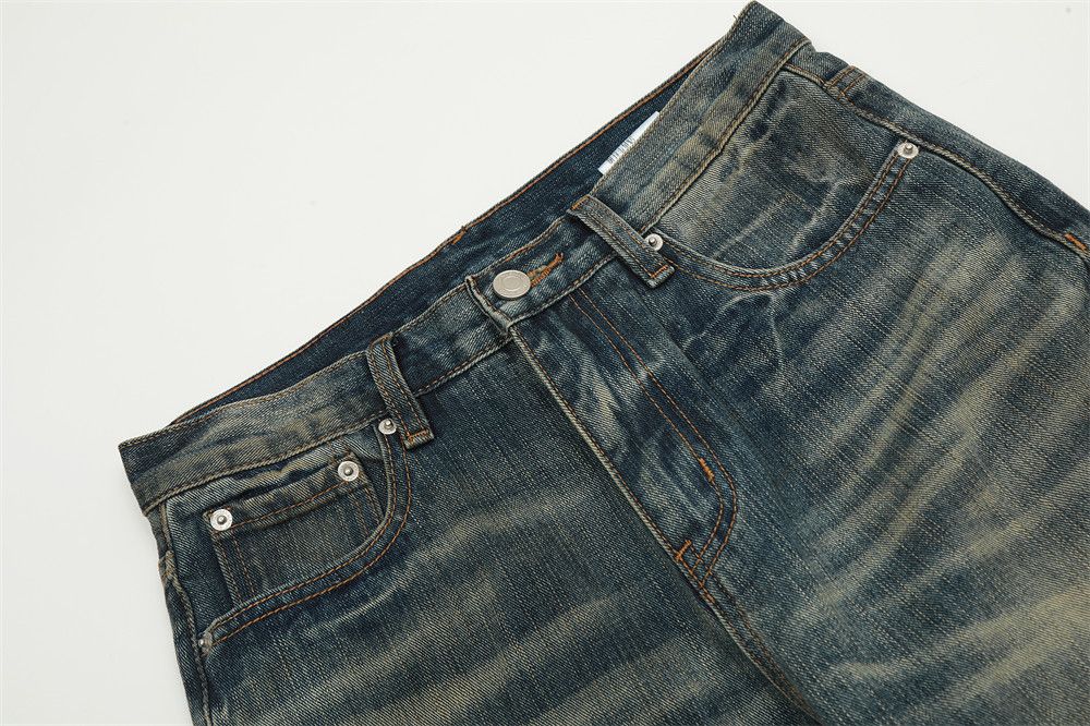 Japanese Brand × Jean Men's vintage loose punk washed distressed flared jeans y2k Size US 34 / EU 50 - 3 Thumbnail