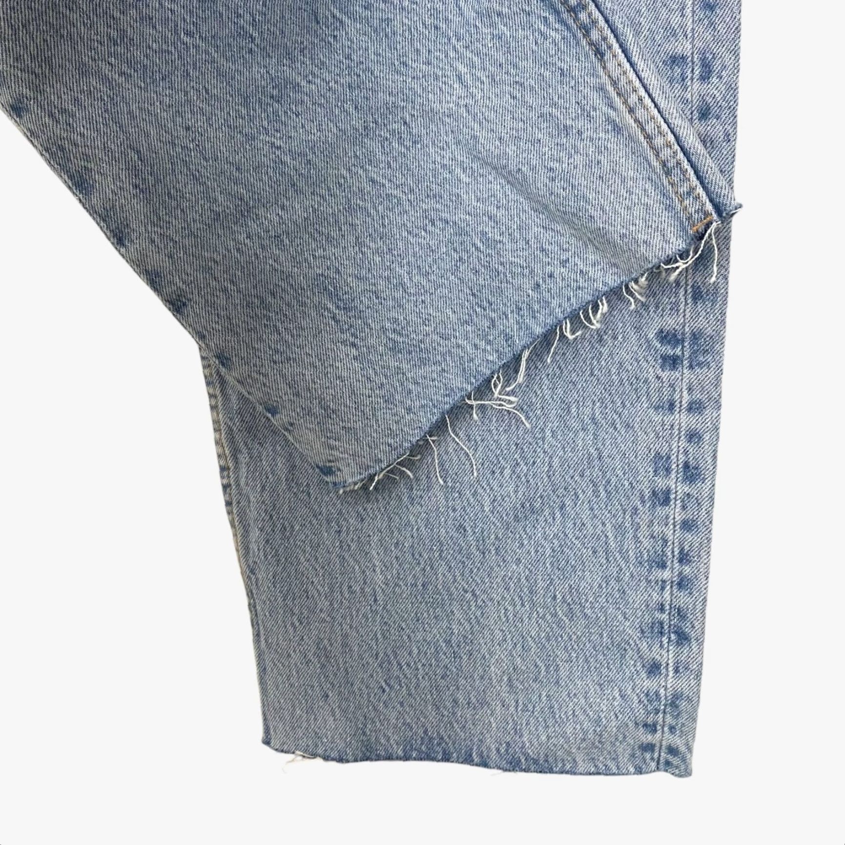 Zara ZARA High-Waisted Denim Jeans Blue Womens Size 12 Straight-Leg Raw-Hem New Size 34" / US 12 / IT 48 - 7 Thumbnail
