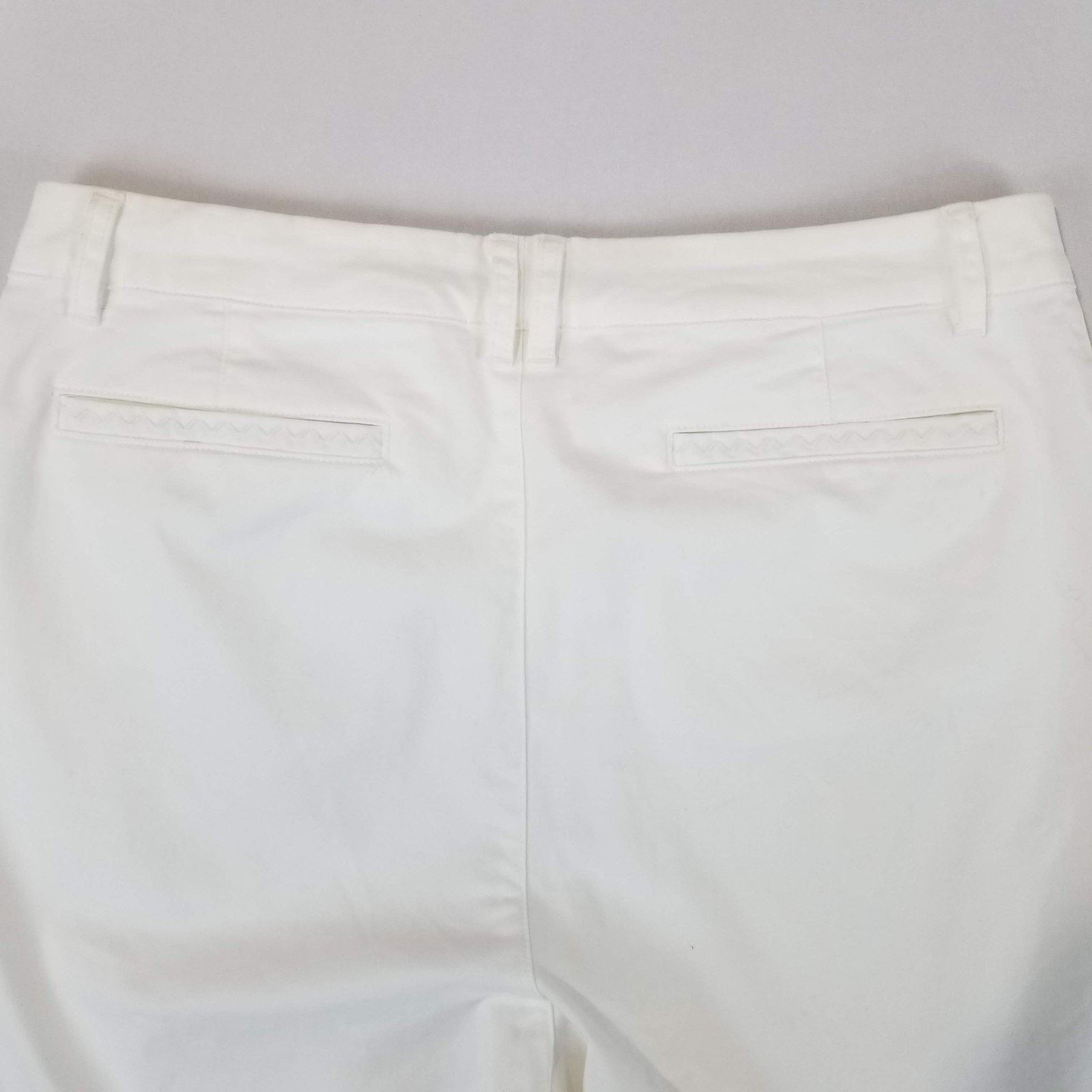 Other Garnet Hill Pants 8 White Wide Leg Cropped High Rise Size 30" / US 8 / IT 44 - 4 Thumbnail