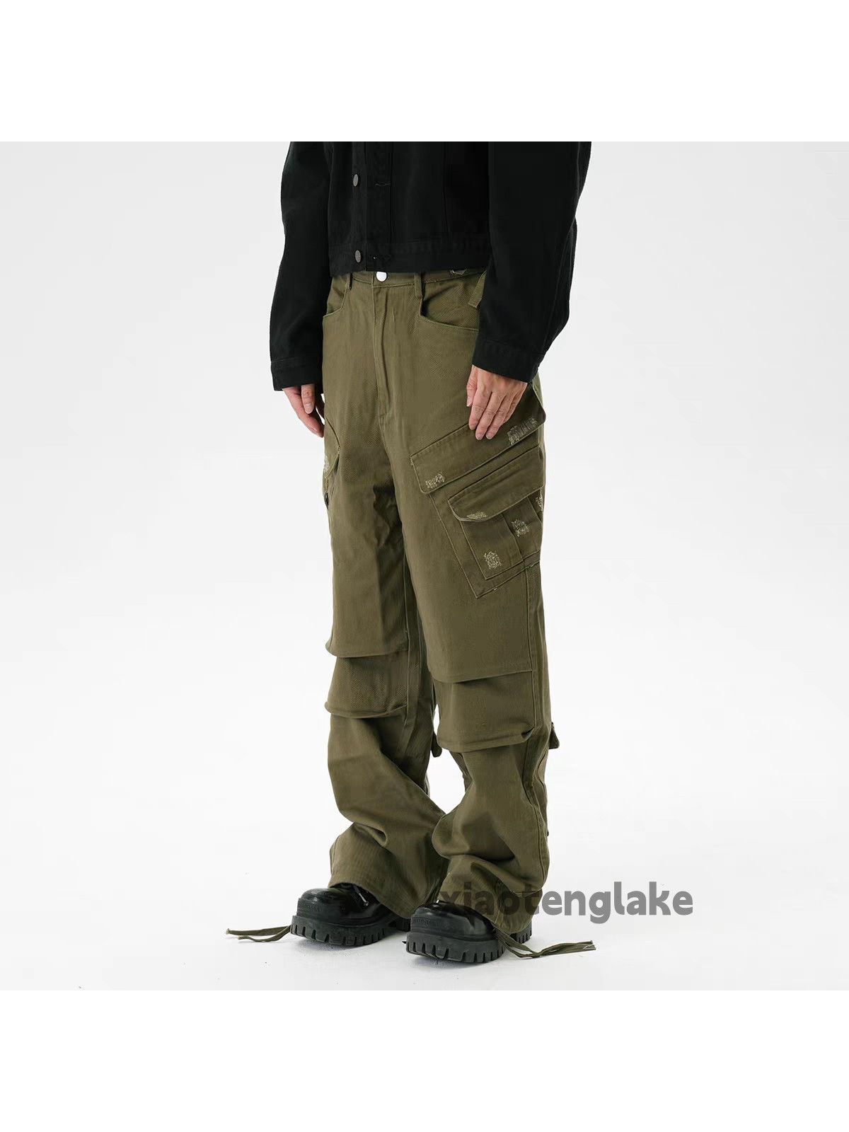 Vintage xz Balenciaga rickowens style loose baggy cargo pants Size US 30 / EU 46 - 3 Thumbnail