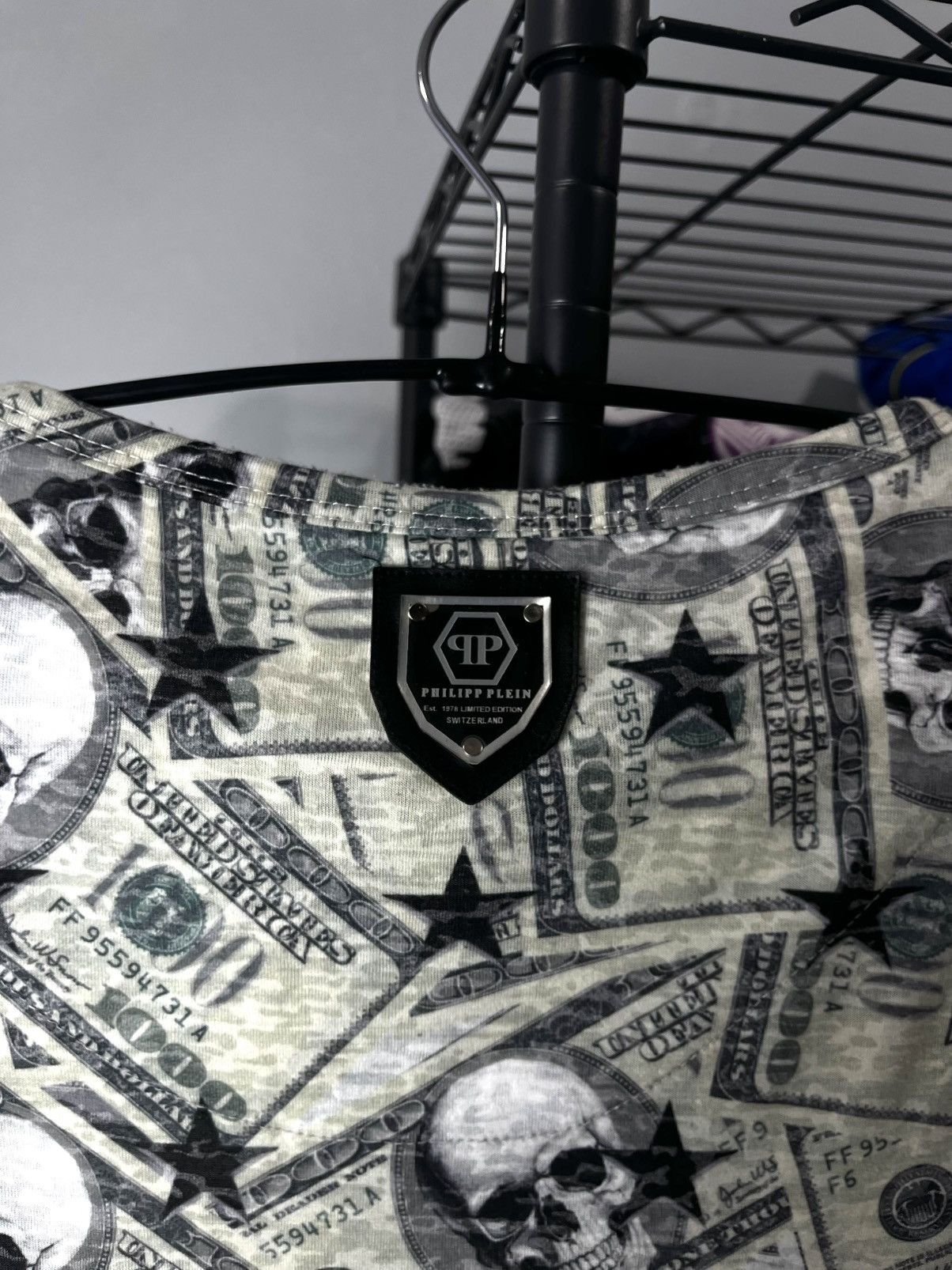 Philipp Plein Vintage Phillip Plein Full Money Skulls Print T Shirt Size US L / EU 52-54 / 3 - 4 Thumbnail