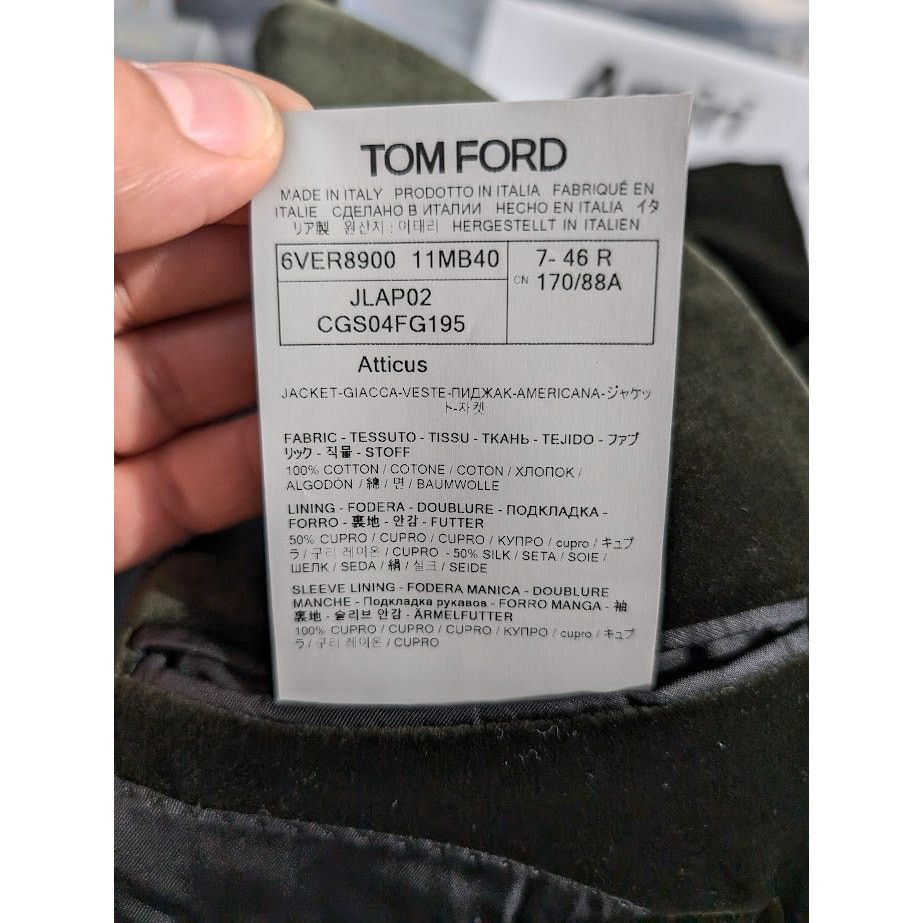 Tom Ford o1rshd1 Blazer Jacket in Olive Size US S / EU 44-46 / 1 - 18 Thumbnail