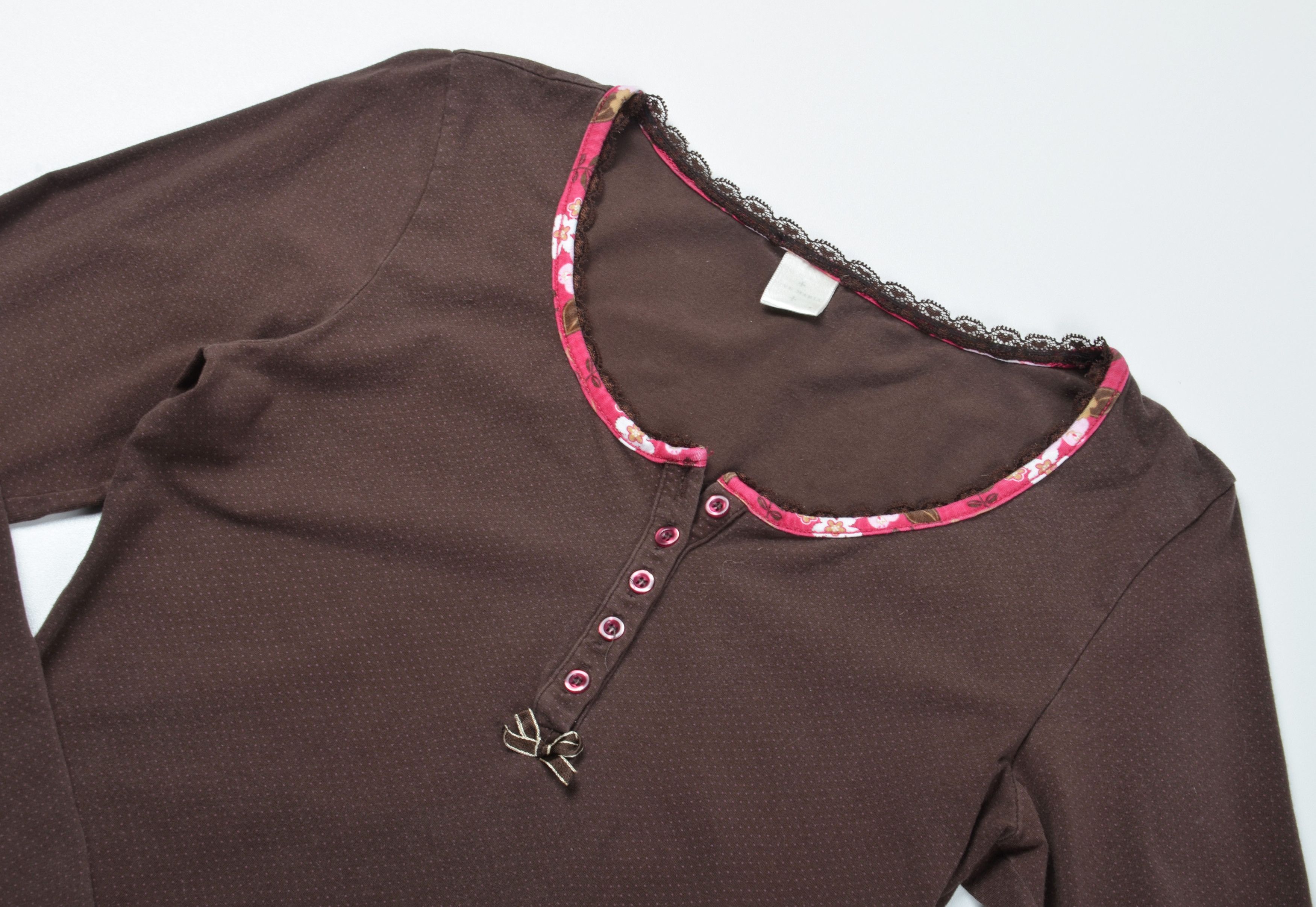 Vintage Vintage Vive Maria Baby Doll Y2K Long Sleeve Henley Top Size L / US 10 / IT 46 - 4 Thumbnail
