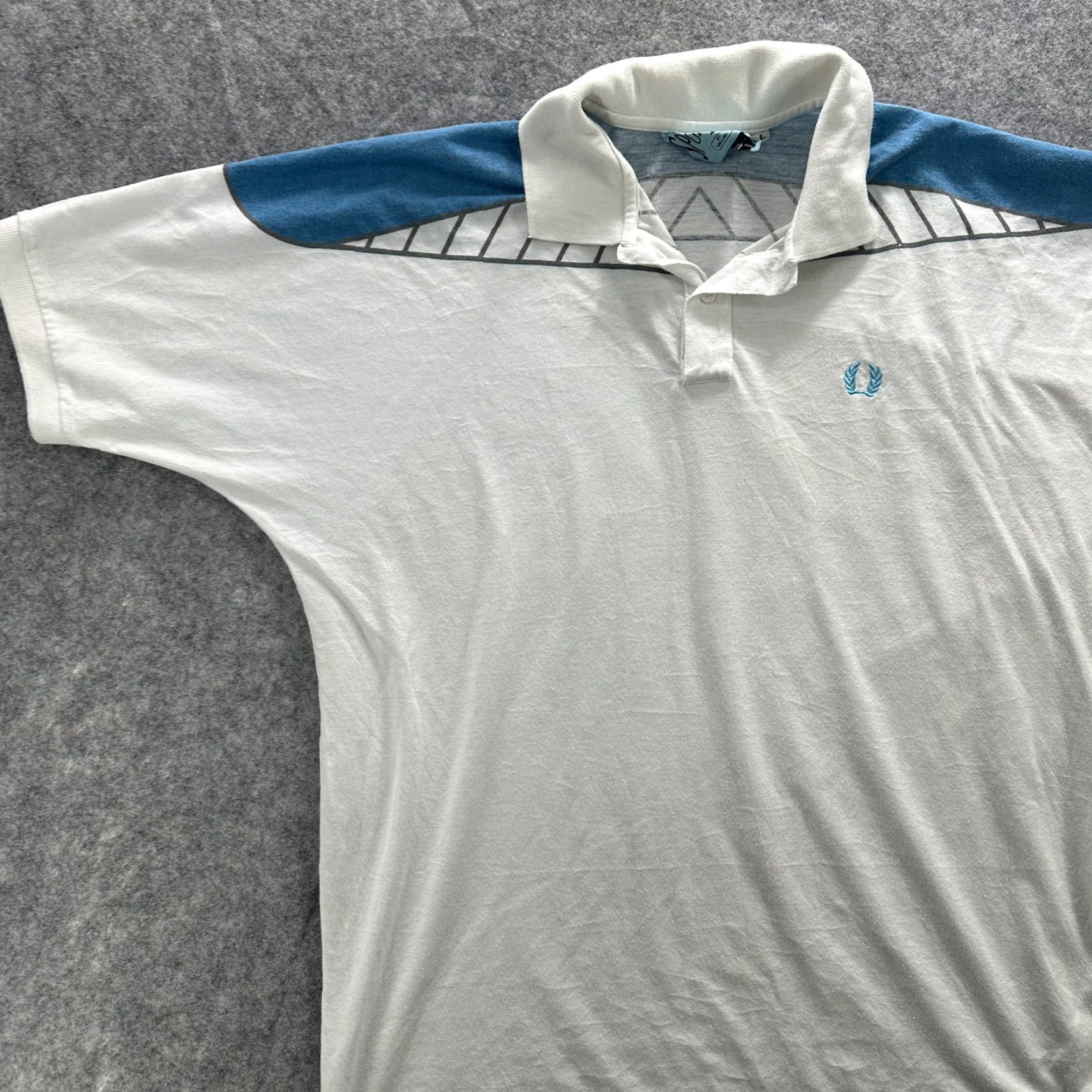 Vintage VINTAGE Sport Time by Gallini Polo Shirt Men XL White 90s Embroidered Laurel Retro Geometric Size US XL / EU 56 / 4 - 3 Thumbnail