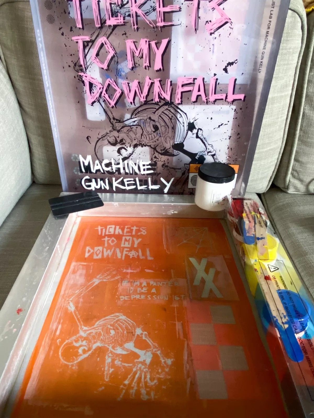 Other Machine Gun Kelly INDVLST Long Sleeve DIY Tickets Downfall Size US M / EU 48-50 / 2 - 10 Thumbnail