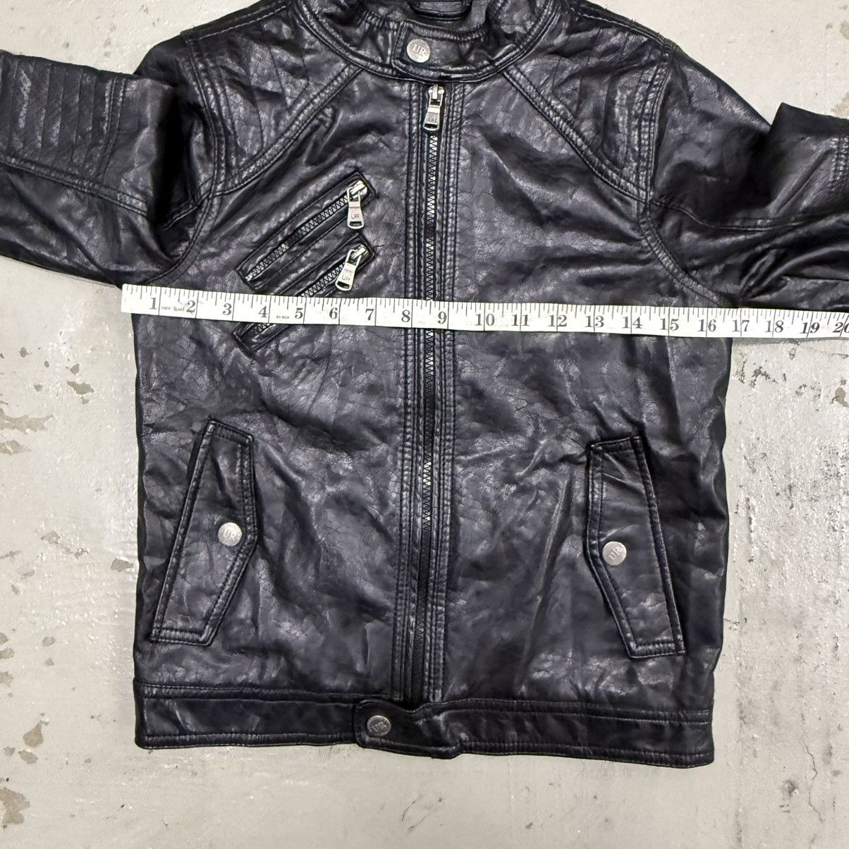 Urban Republic Black Leather Biker Jacket Size US XS / EU 42 / 0 - 4 Thumbnail