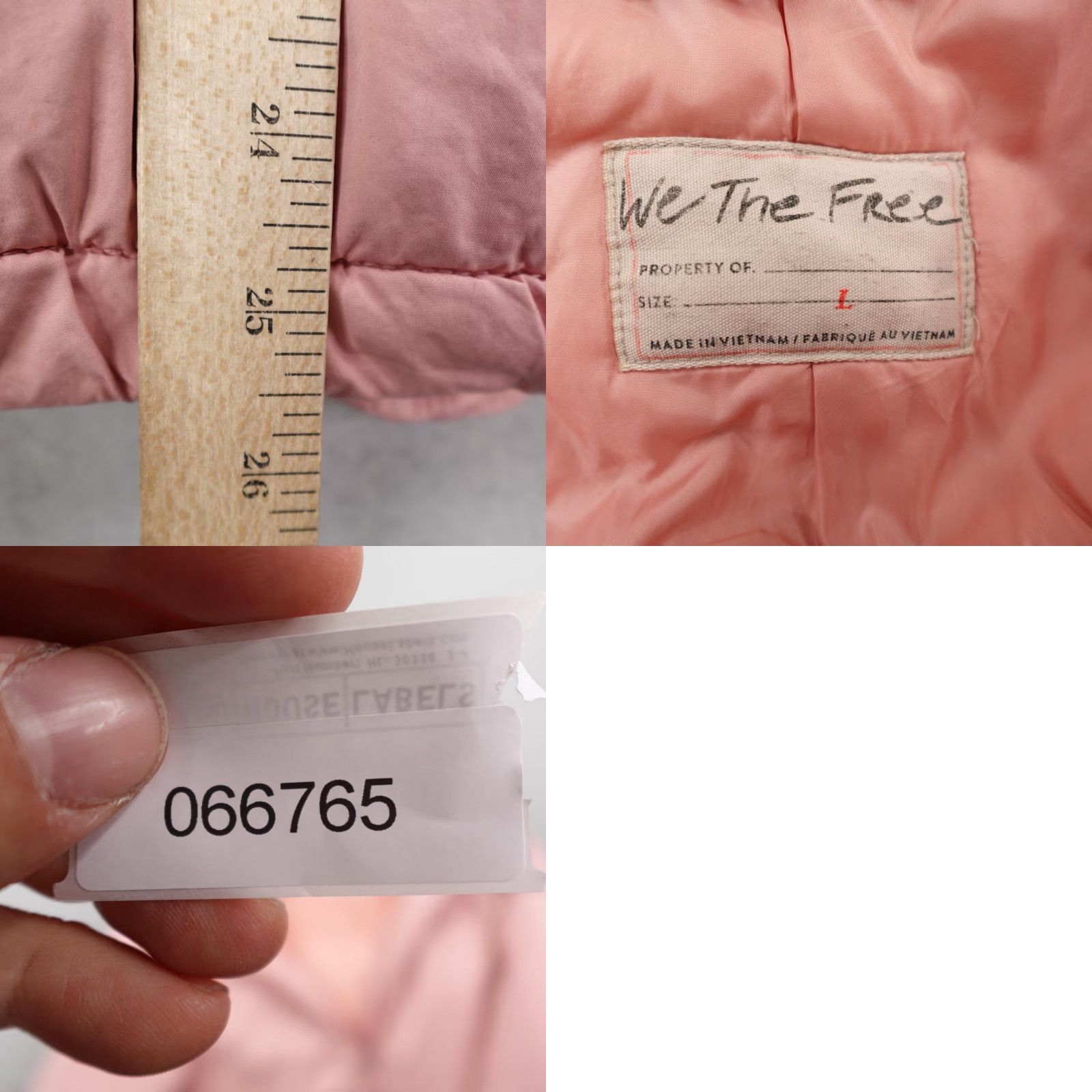 Free People We The Free Jacket Large Pink Doe Duvet Bomber Quilted Puffer Coat Free People Size L / US 10 / IT 46 - 8 Thumbnail
