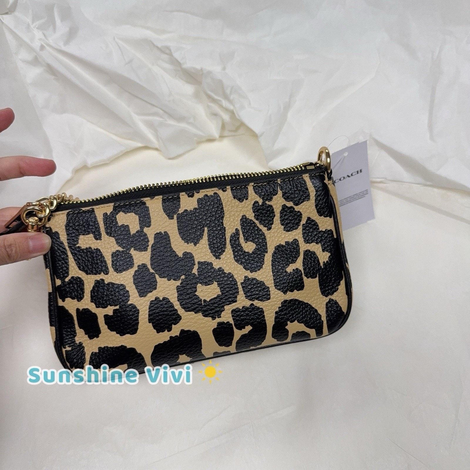 Coach NWT Coach Nolita 19 Shoulder Bag Leopard CBM66 Gold/Leopard Size ONE SIZE - 5 Thumbnail