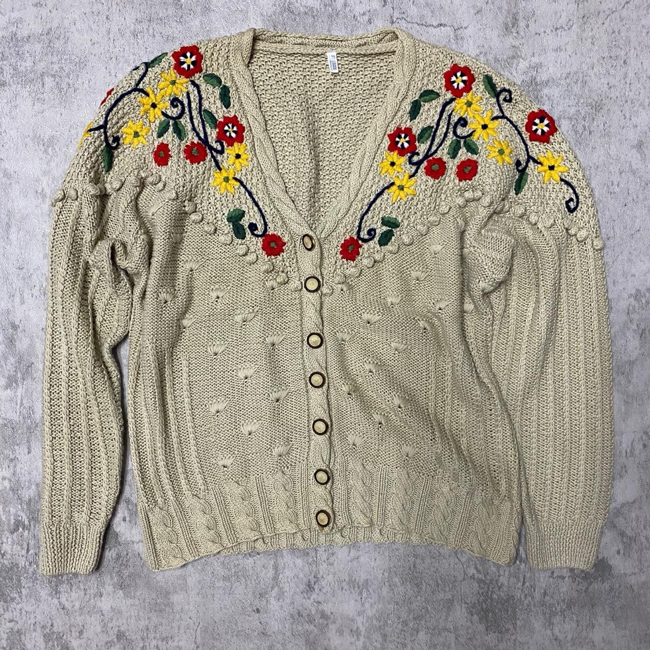Other Embroidered floral cardigan with beads and pom poms Size M / US 6-8 / IT 42-44 - 1 Thumbnail