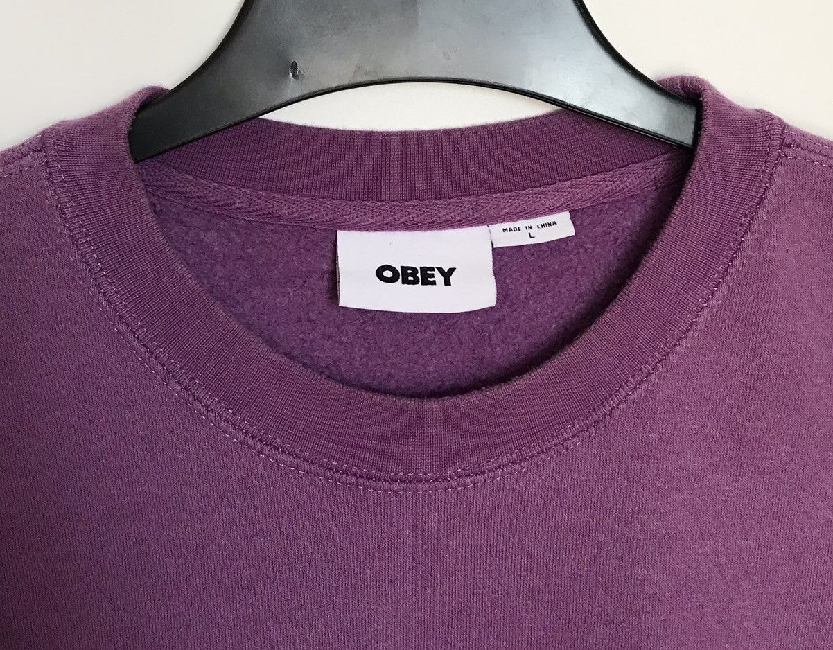 Obey Obey Sweatshirt Men's L Purple Size US L / EU 52-54 / 3 - 5 Thumbnail