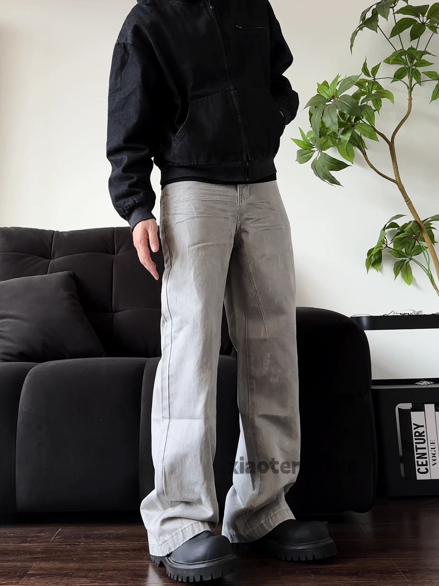 Jean × Vintage utility skate hiphop loose baggy paint bootcut jeans Size US 32 / EU 48 - 1 Thumbnail
