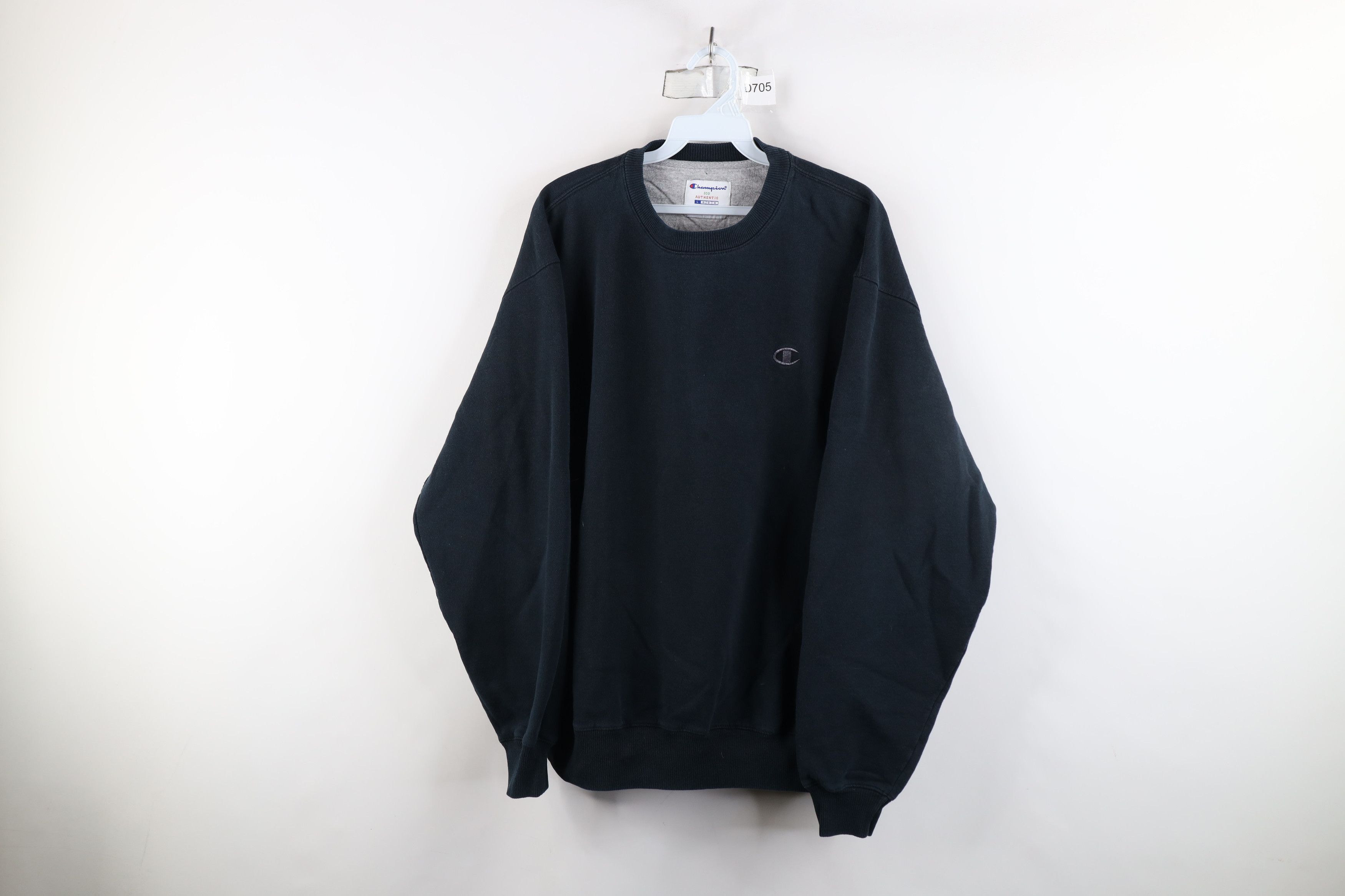 Champion × Vintage Vintage Champion Classic Logo Crewneck Sweatshirt Black Size US L / EU 52-54 / 3 - 1 Thumbnail