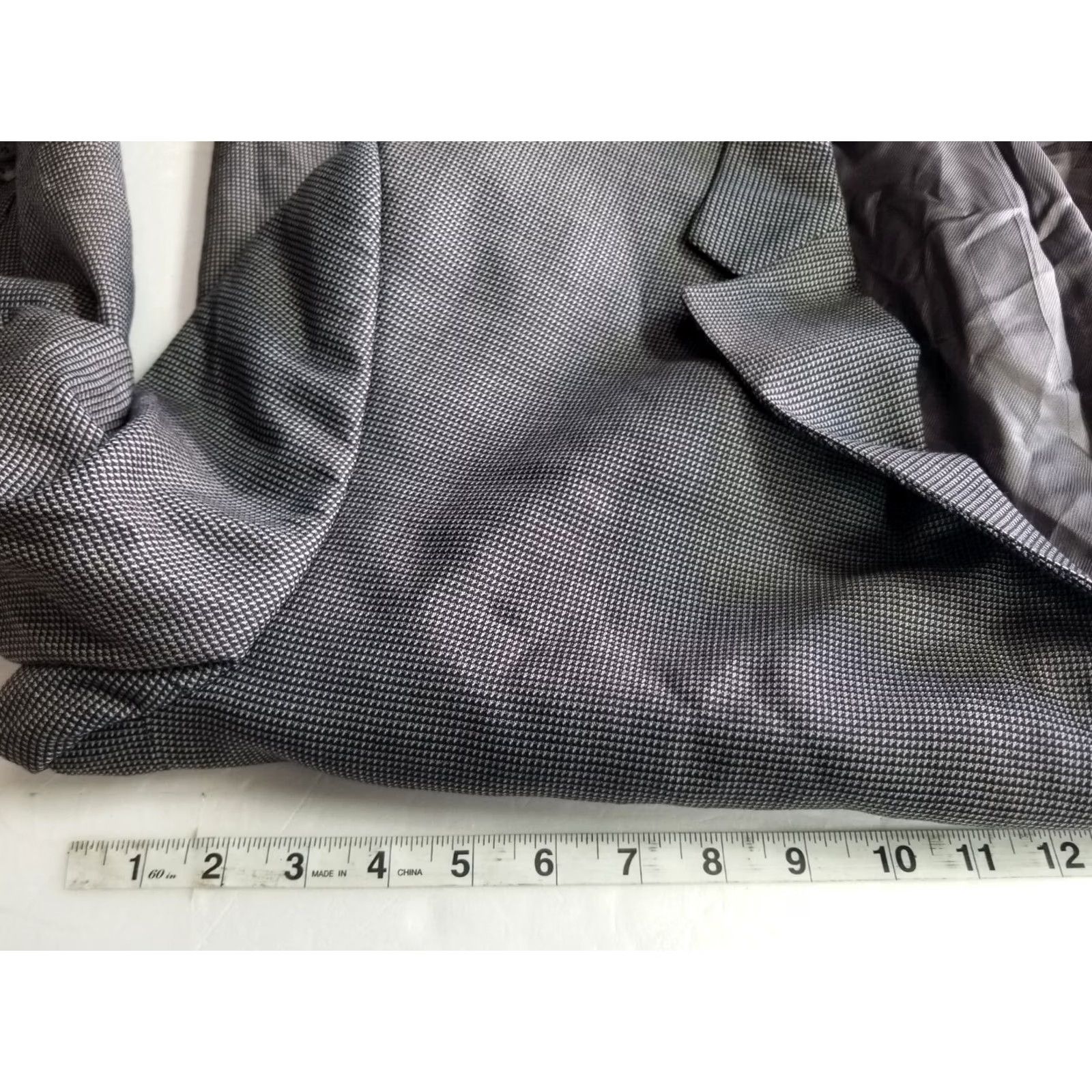 Loro Piana Cremieux Blazer Mens 50R Wool Gray Two-Button Peak Lapel Single-Breasted Sport Coat Jacket Regular Size 50 Mens Size 50R - 3 Thumbnail