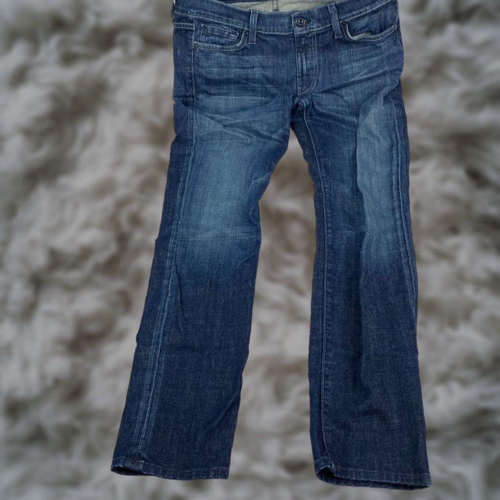 7 For All Mankind 7 for All Mankind Gwenevere Super Skinny Jeans Low Rise Dark Wash Denim 28 Size 28" / US 6 / IT 42 - 1 Thumbnail