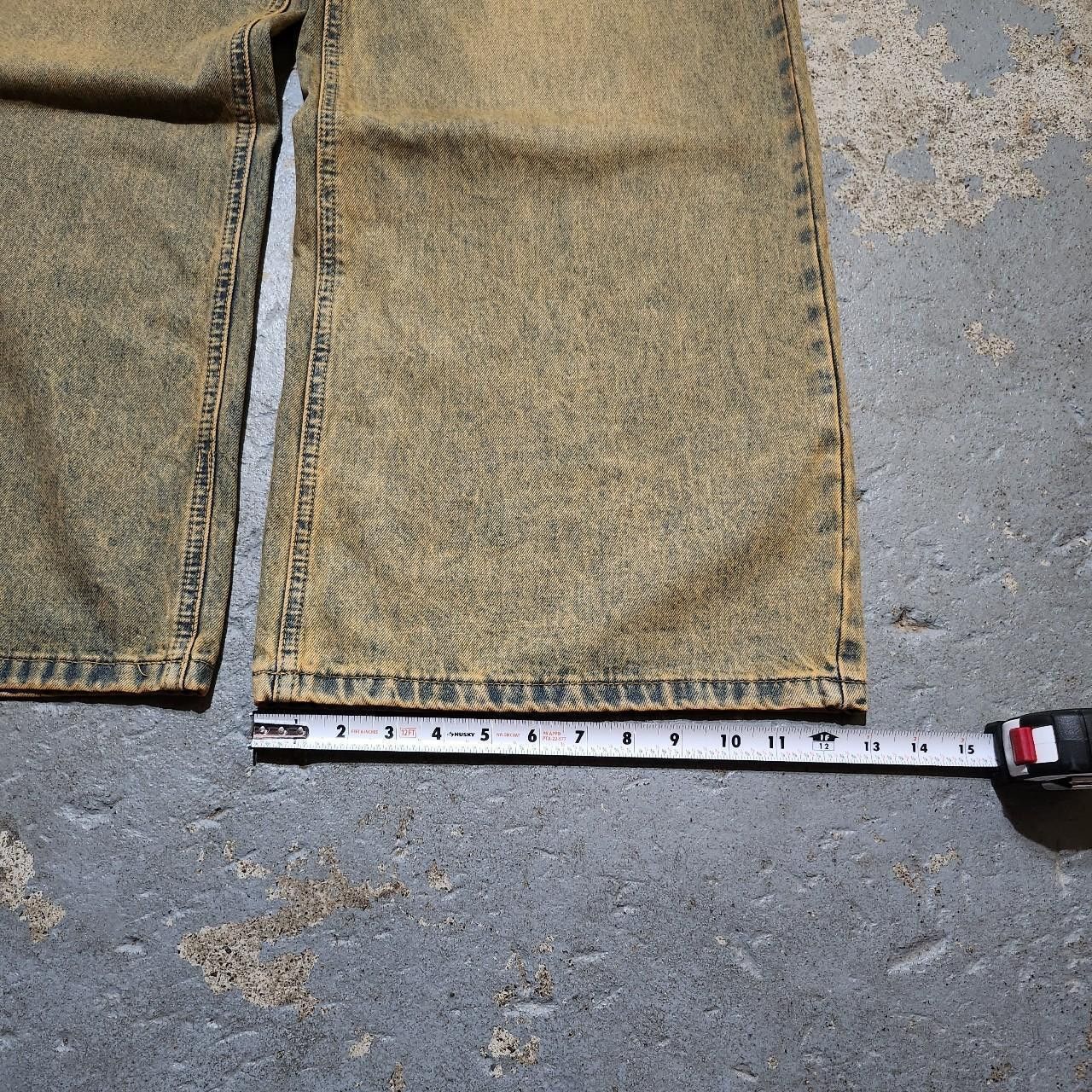 Japanese Brand Baggy sand/brown faded jeans grunge denim Size US 32 / EU 48 - 4 Thumbnail