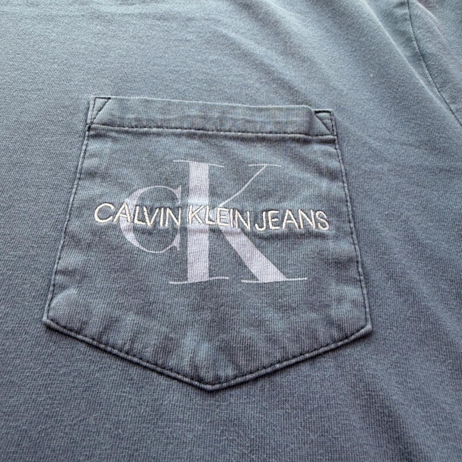 Other Calvin Klein Jeans Mens L Blue Pocket T-Shirt CK Logo Tee L Size US L / EU 52-54 / 3 - 6 Thumbnail