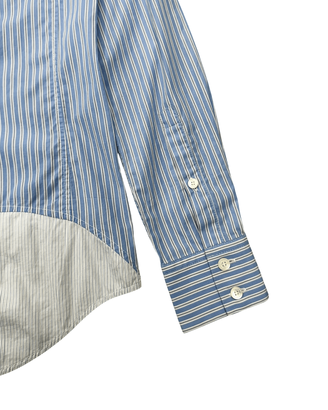Celine Celine by Phoebe Philo Stripe Mixed Fabric Shirt Size XS / US 0-2 / IT 36-38 - 8 Thumbnail