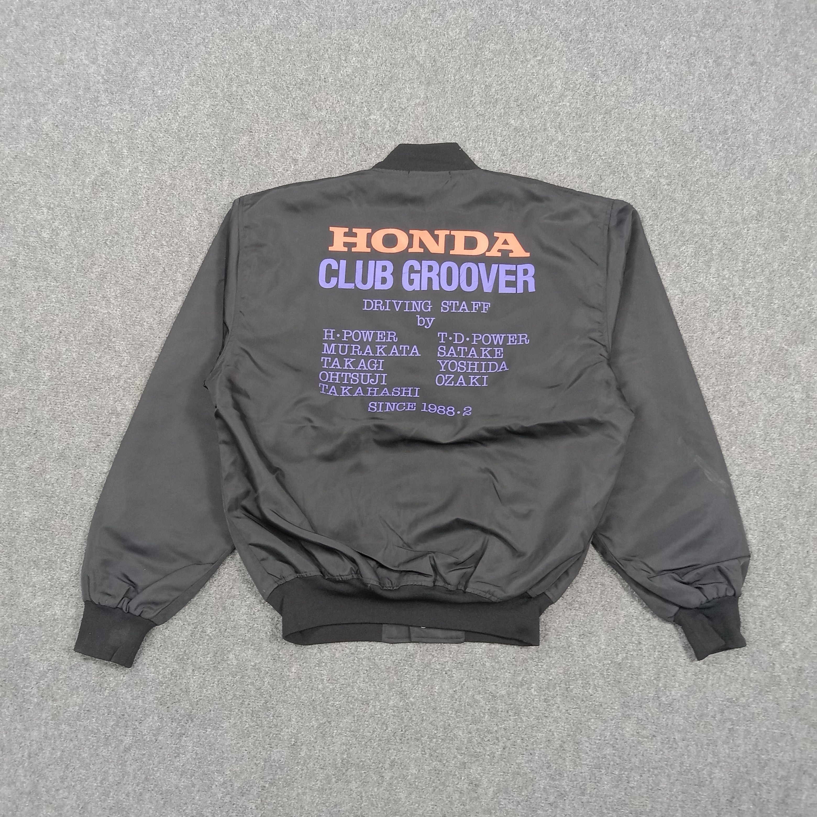 Honda Honda Club Groover Racing Bomber Jacket C289N26 Size US L / EU 52-54 / 3 - 1 Thumbnail
