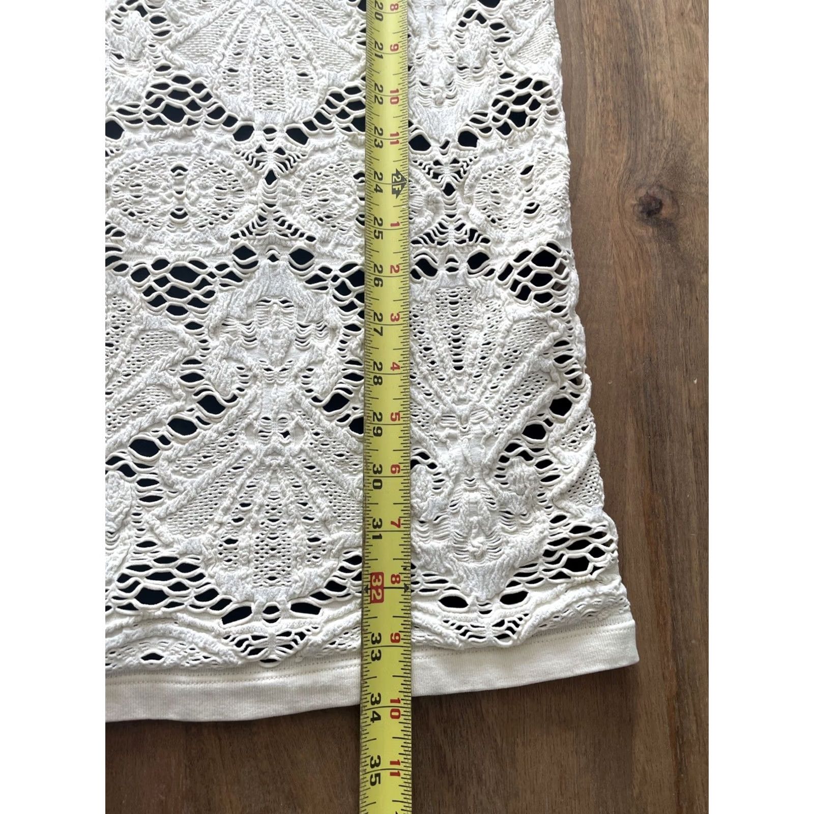 Free People Free People Dress Woman Short White Lined Crochet Party Bodycon Sleeveless Size M Size M / US 6-8 / IT 42-44 - 6 Thumbnail