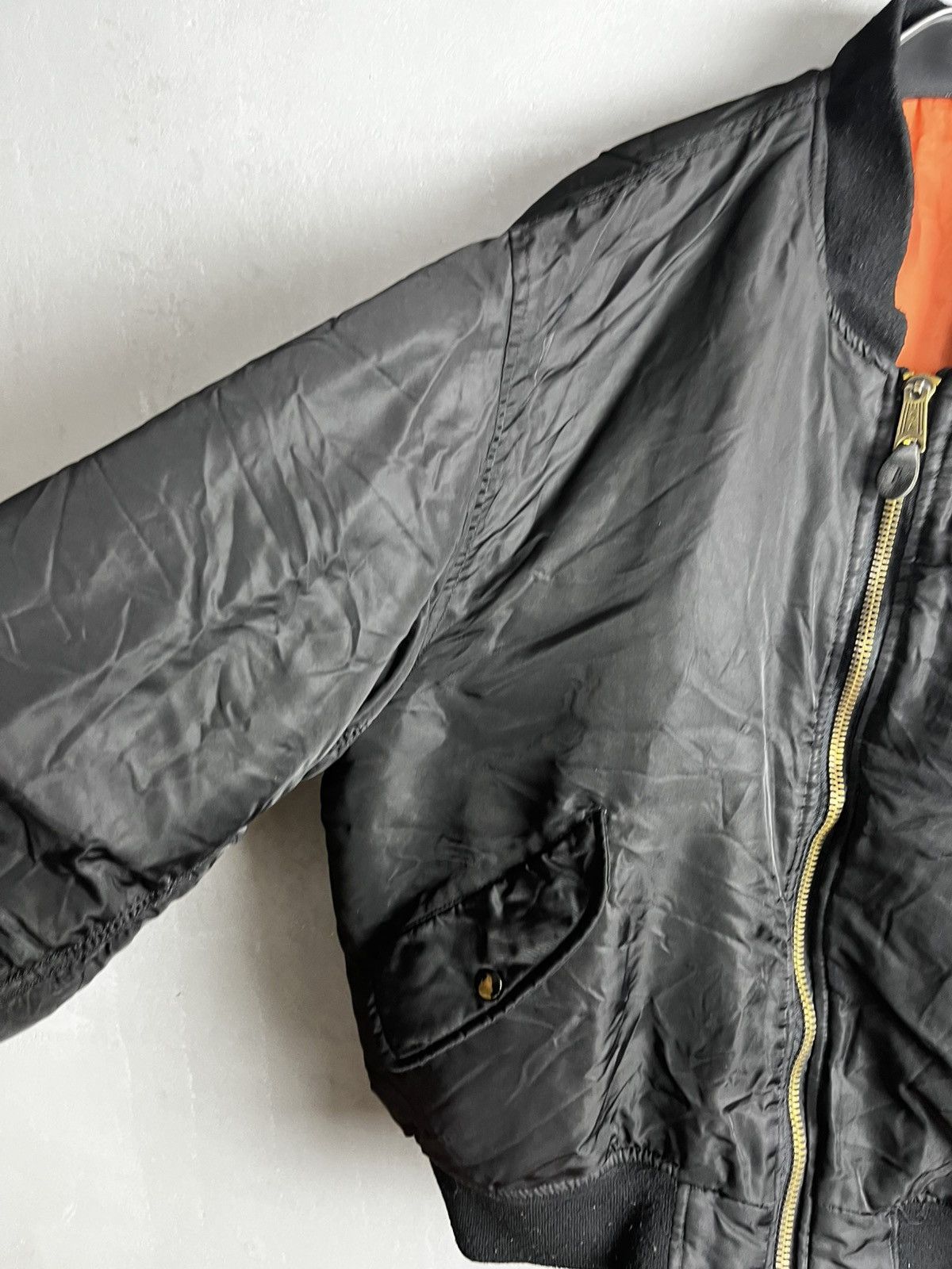 Vintage MA-1 Bomber Jacket 78 Black Size Large Size US L / EU 52-54 / 3 - 7 Thumbnail