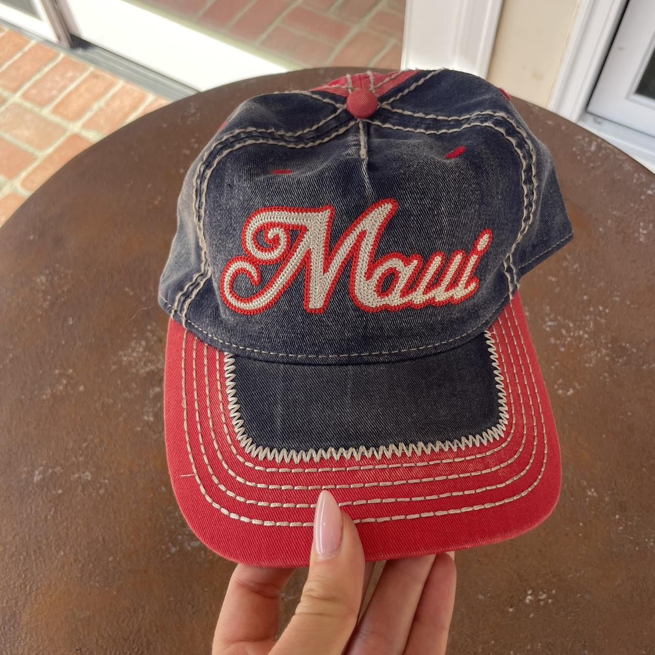 Other NWOT Red and navy Maui embroidered baseball hat Size ONE SIZE - 2 Thumbnail