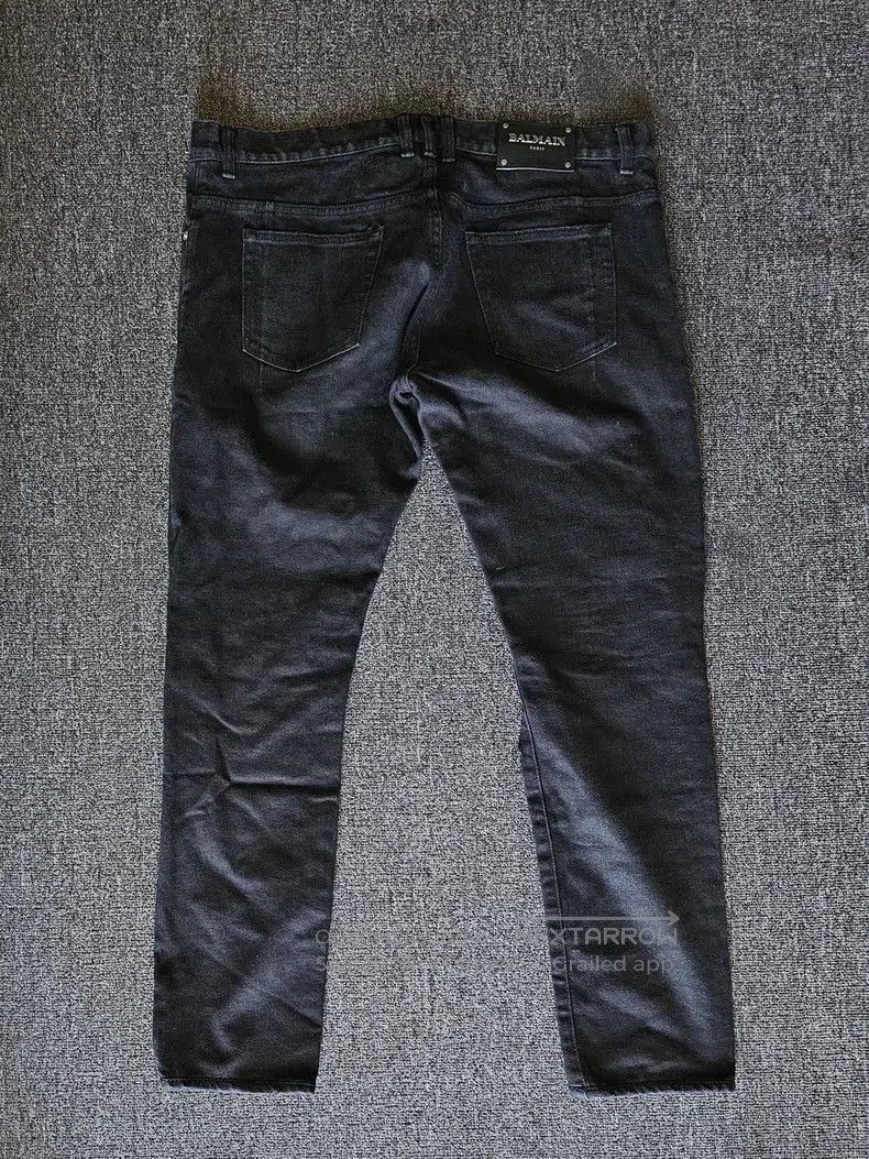 Balmain Balmain Distressed Black Denim Jeans. Size US 36 / EU 52 - 4 Thumbnail
