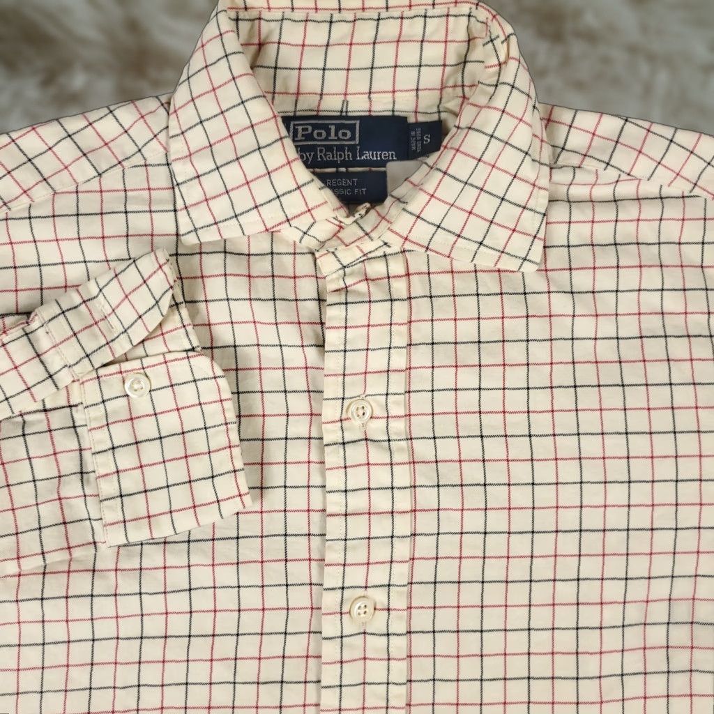 Ralph Lauren Ralph Lauren Shirt Mens Small Beige Check Pony Casual Button Up Long Sleeve Size US S / EU 44-46 / 1 - 1 Thumbnail