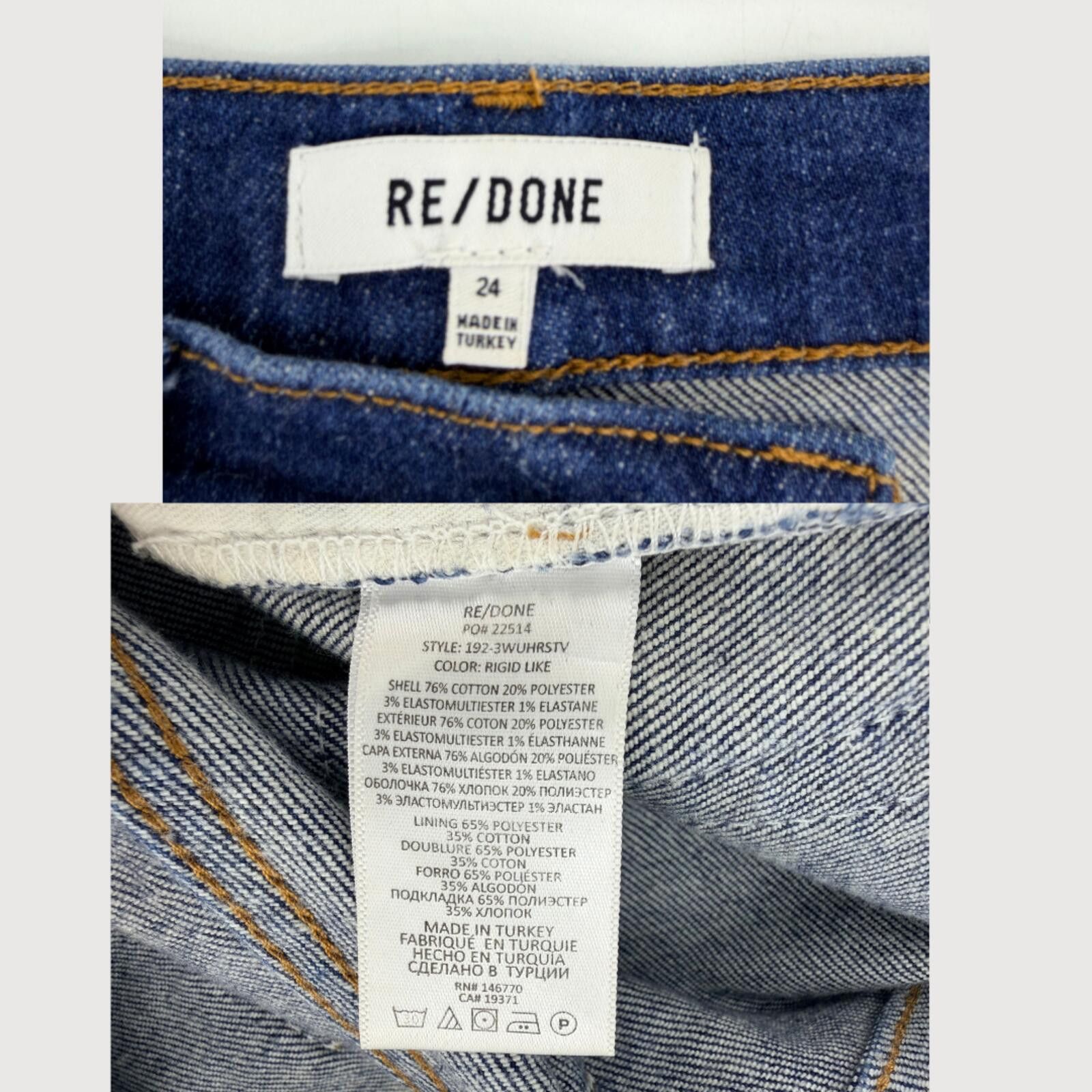 RE/DONE RE/DONE 70s Ultra High Rise Stove Pipe Jeans 24 Size 24" / US 00 / IT 34 - 4 Thumbnail