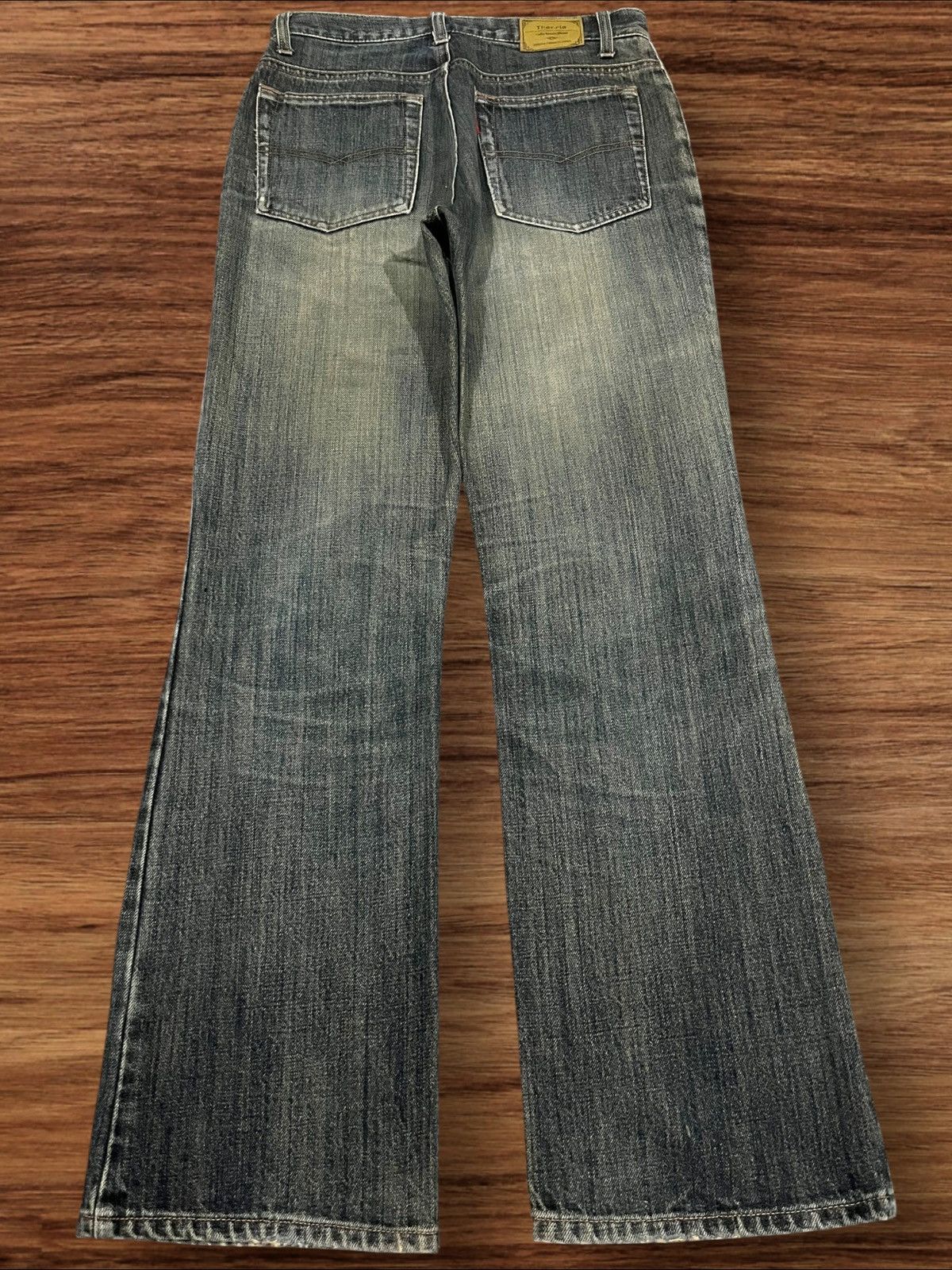 Japanese Brand Vintage Japanese Brand Faded Dark Blue Distressed Flare Jean Size US 28 / EU 44 - 2 Thumbnail