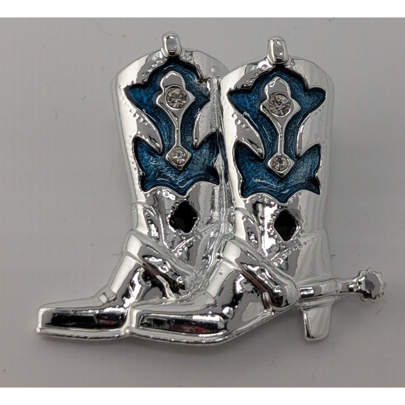 Other Western Rhinestone Cowboy Boot Enamel Brooch Size ONE SIZE - 5 Thumbnail