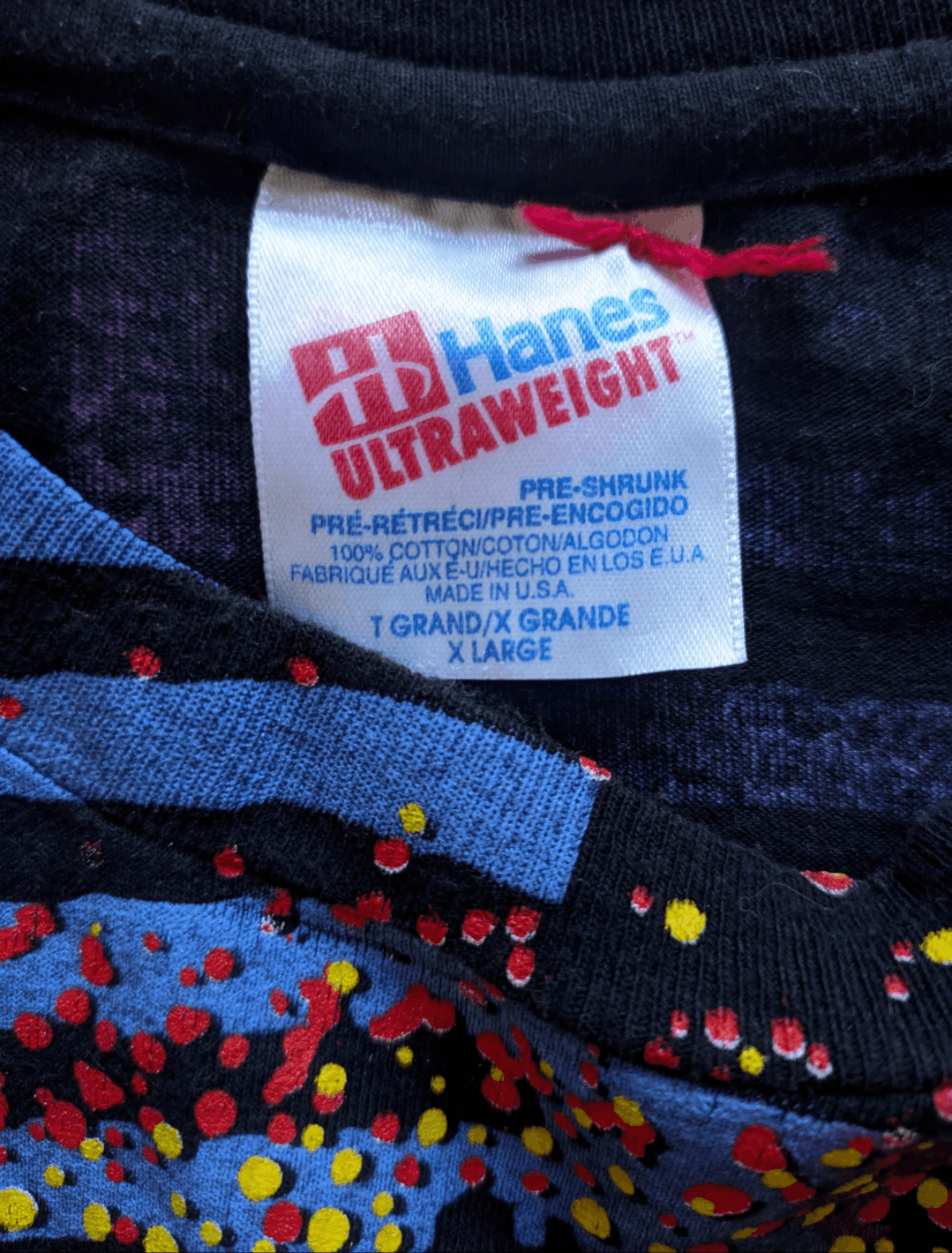 Jimi Hendrix Vintage 1992 Hanes x Jimi Hendrix AOP Size US XL / EU 56 / 4 - 6 Thumbnail