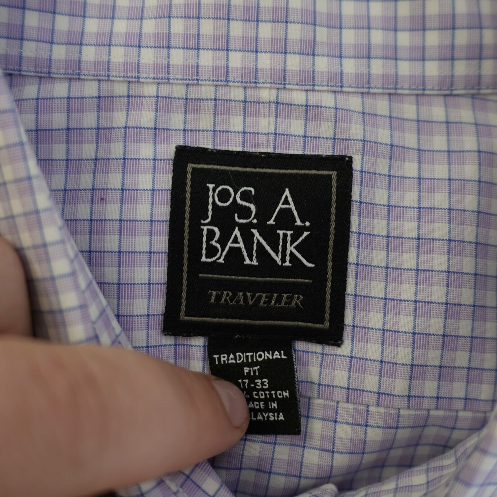 Jos. A. Bank Jos A Bank Traveler Traditional Fit 17-32 Purple Blue White Size US XXL / EU 58 / 5 - 9 Thumbnail