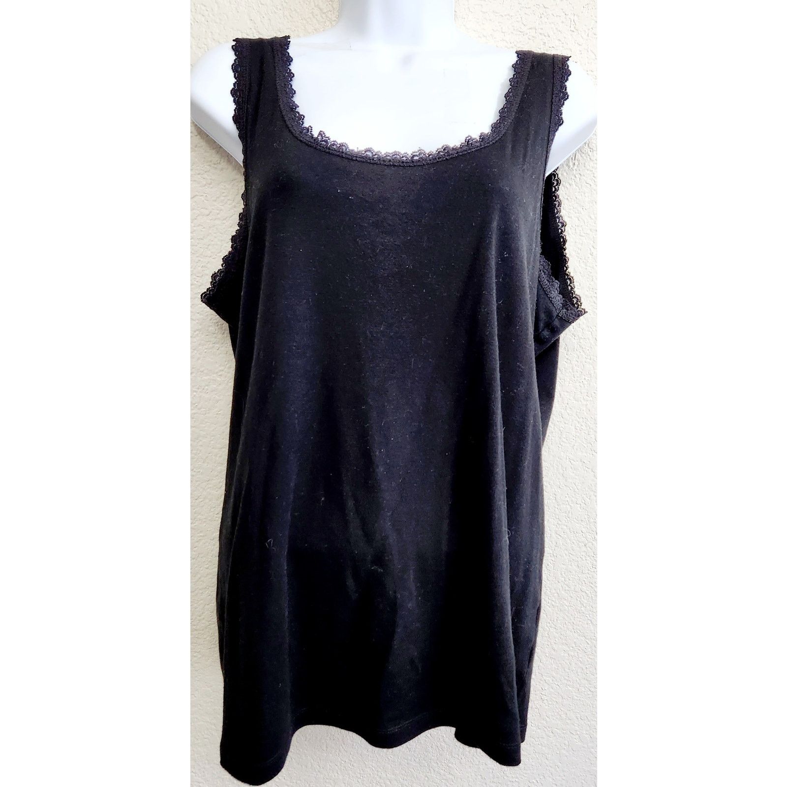 Other Jones New York Sport Black Lace Trim Tank Top XL Lightweight Size XL / US 12-14 / IT 48-50 - 1 Thumbnail