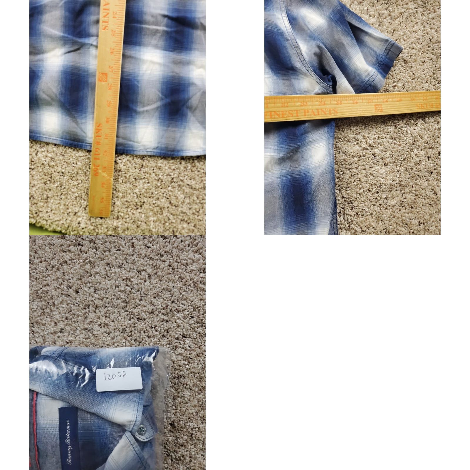 Tommy Bahama Tommy Bahama Shirt Mens 2XL Blue White Plaid Short Sleeve Button-Up Casual Shirt Size US XXL / EU 58 / 5 - 8 Thumbnail