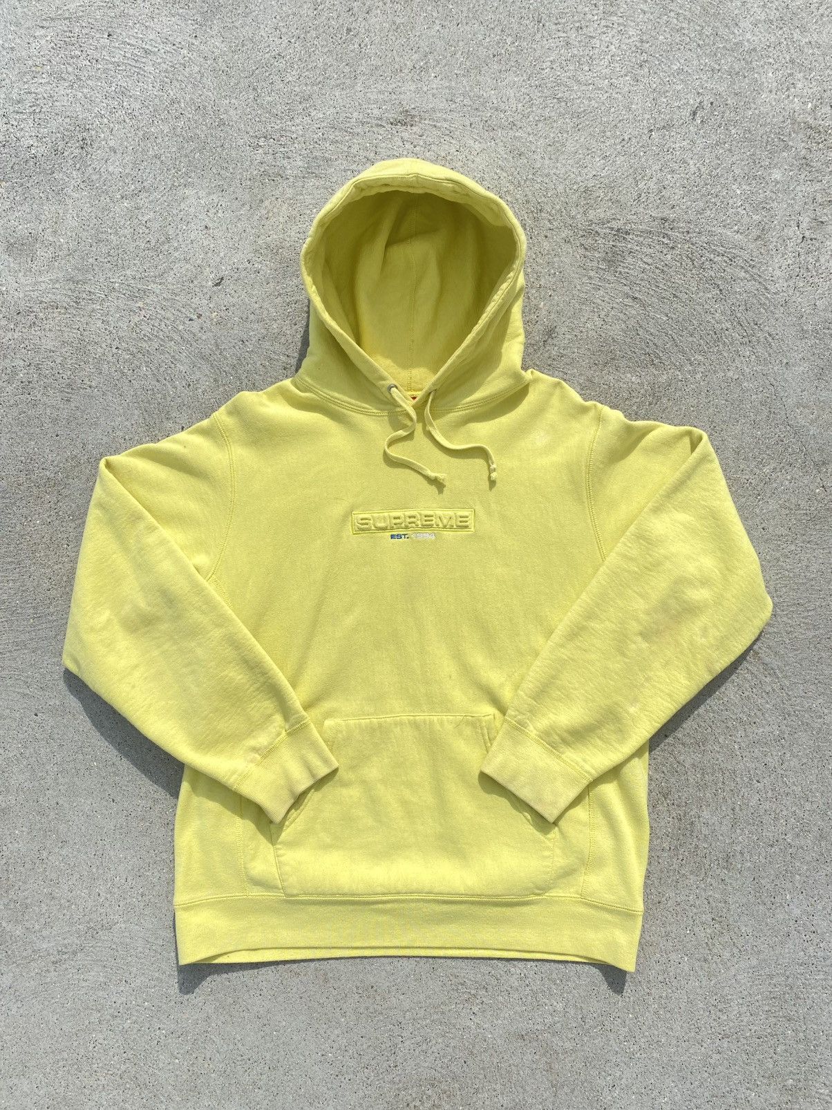 Supreme Vintage 1994 supreme embossed logo hoodie sweatshirt | Grailed