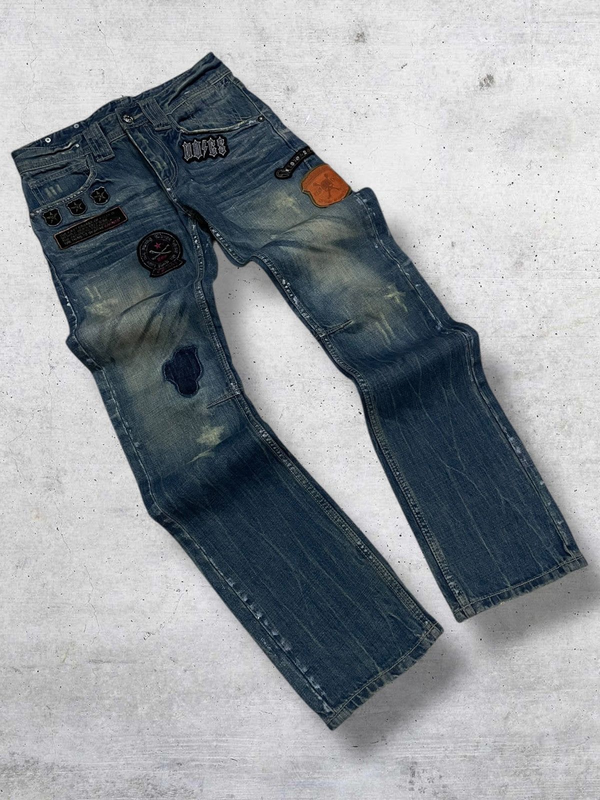 Hysteric Glamour VINTAGE BULLET NOISE JAPAN DESIGNER 90S OG PUNK PATCH DENIM Size US 30 / EU 46 - 2 Thumbnail