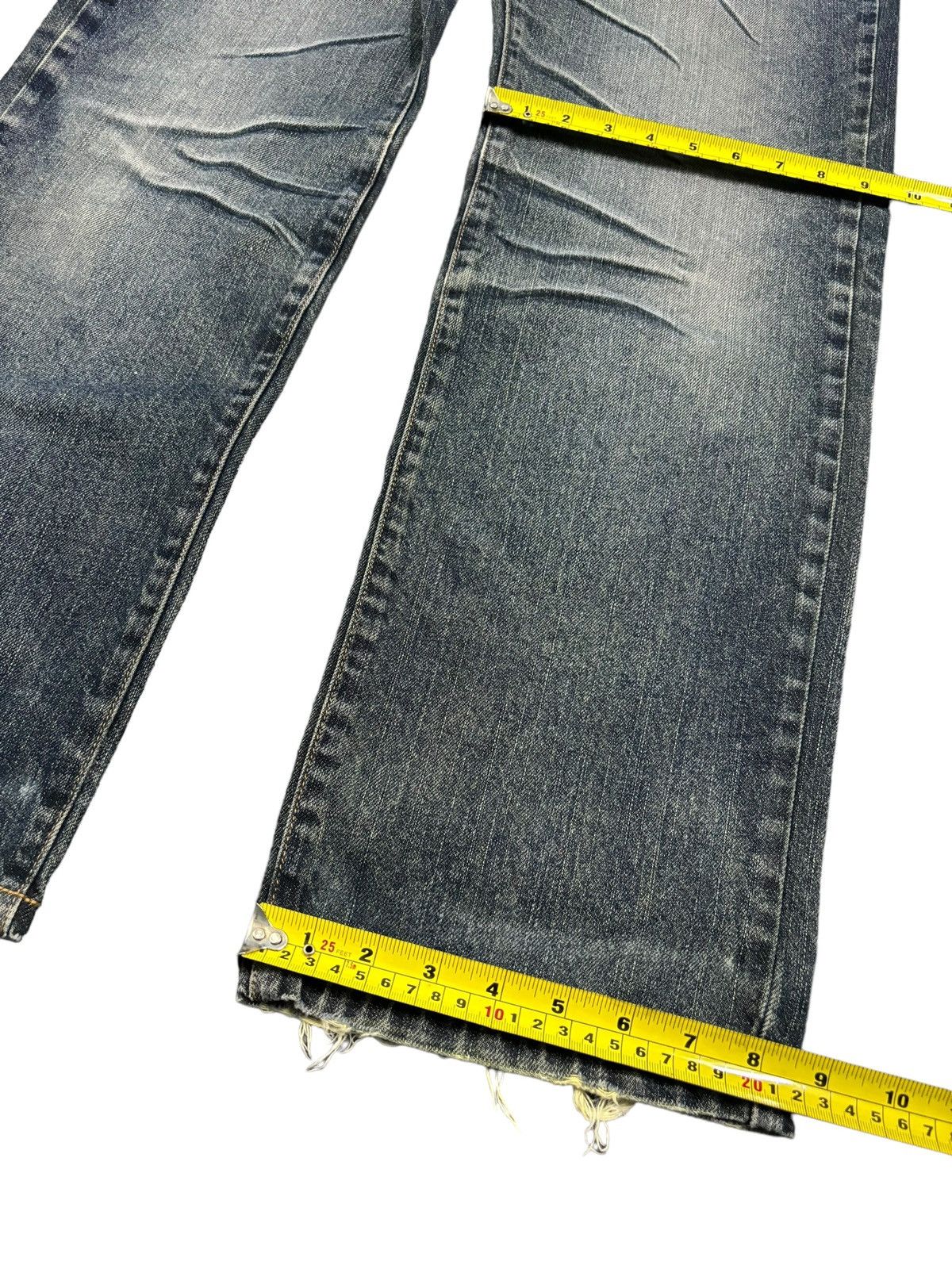 Japanese Brand Vintage Amore Puro American Classic Whiskers Ripped Jeans Size US 33 - 17 Thumbnail