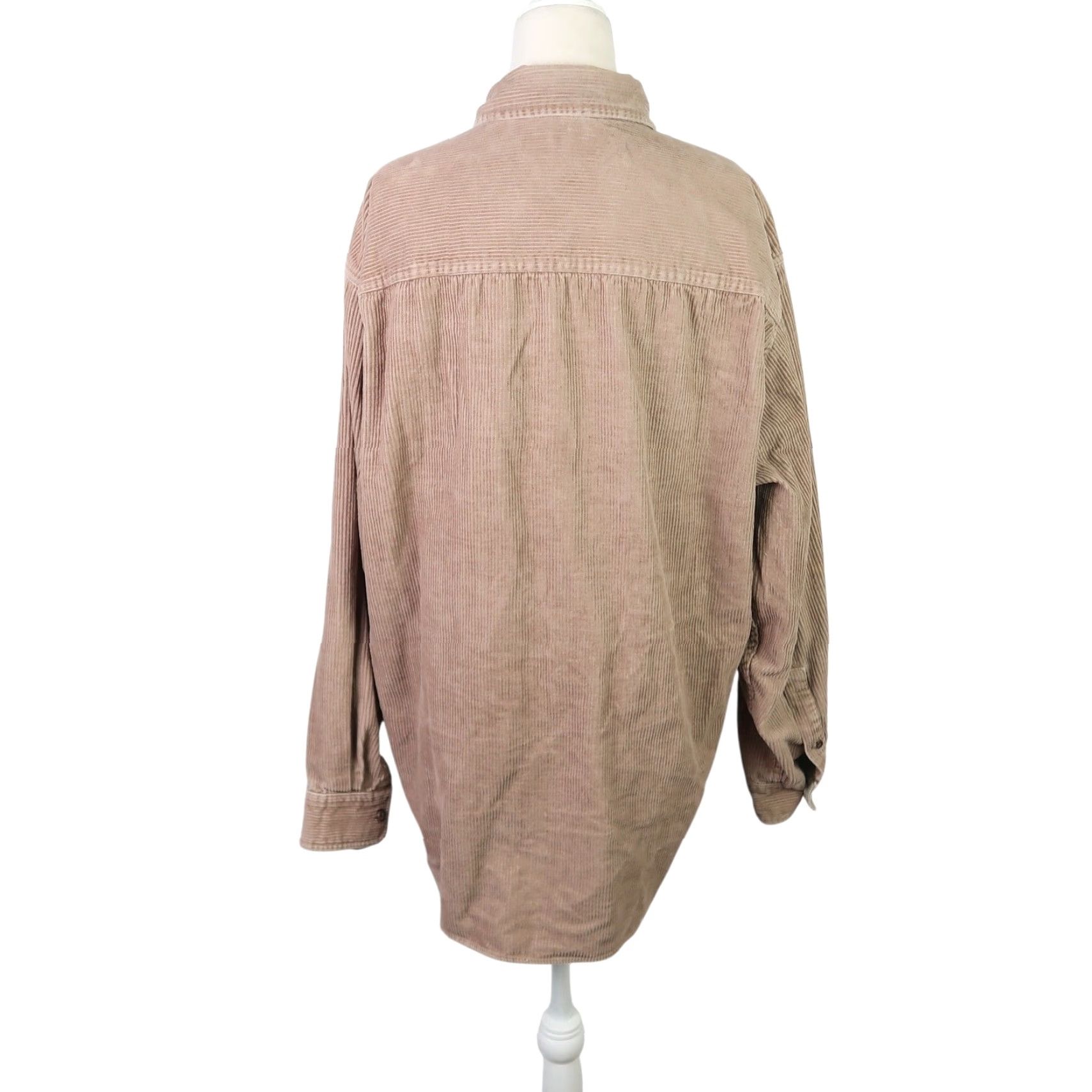 Vintage VINTAGE Fieldmaster Corduroy Button-Down Shirt Mens M khaki tan 90s Long Sleeve Collared Cotton Fall/Winter/Spring Casual Men's Shirt Size US M / EU 48-50 / 2 - 4 Thumbnail