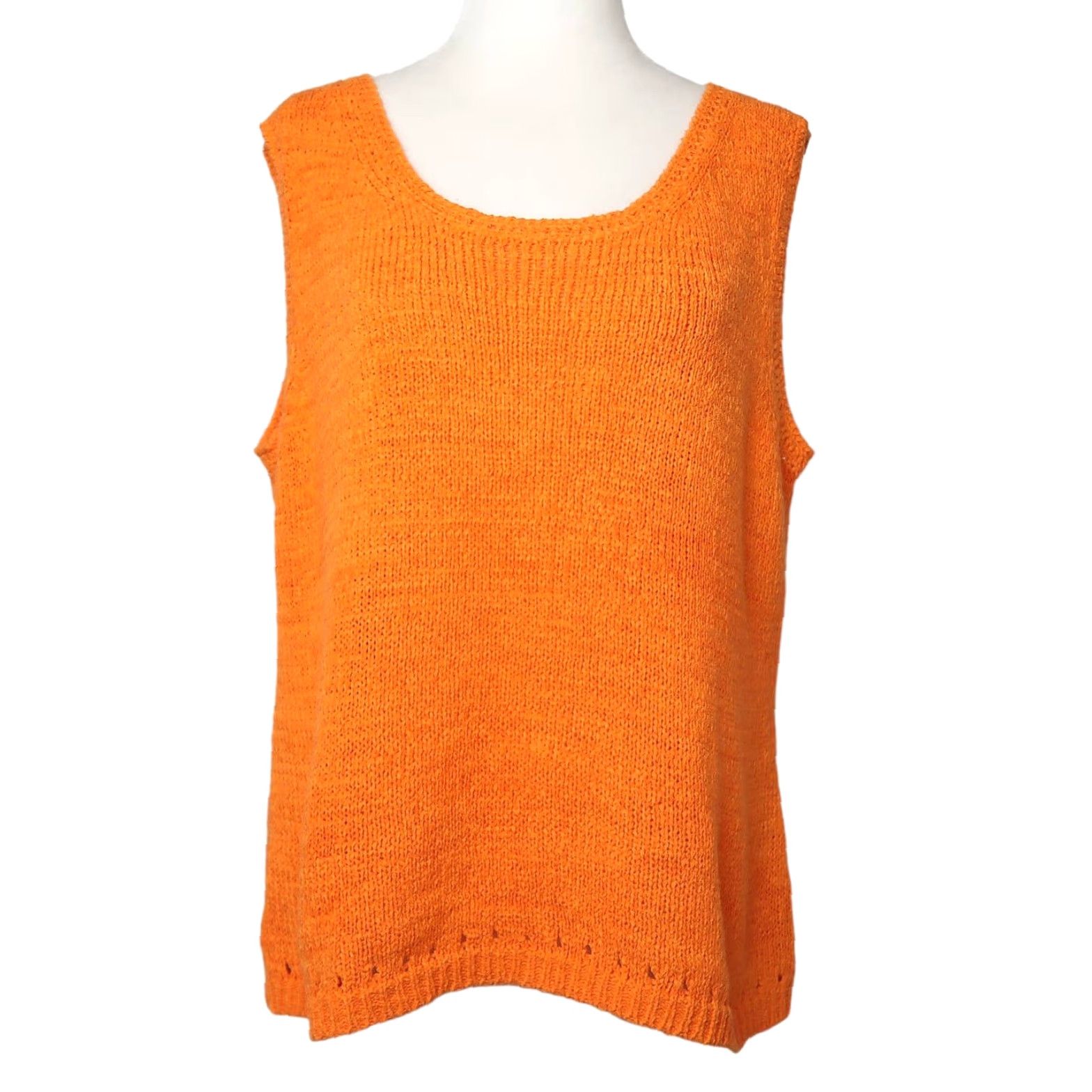 Coldwater Creek VINTAGE Coldwater Creek orange knit sleeveless sweater tank XL Women Size XL / US 12-14 / IT 48-50 - 2 Thumbnail