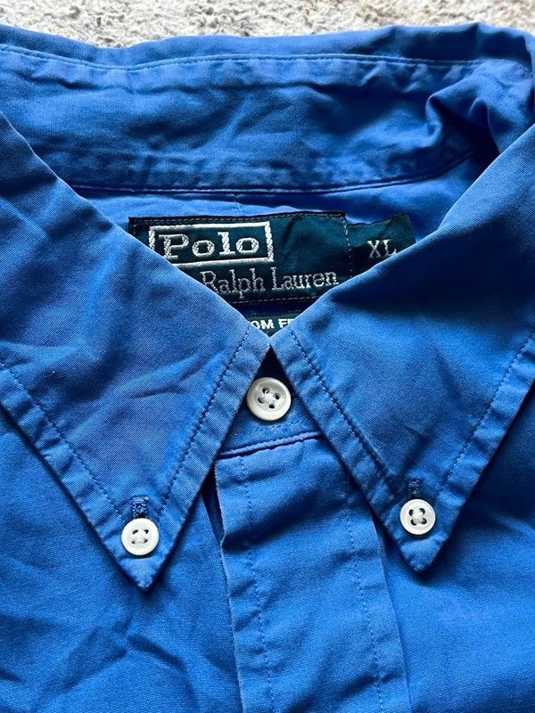 Polo Ralph Lauren Polo Ralph Lauren Sz XL Custom Fit Small Pony Blue Shirt Size US XL / EU 56 / 4 - 5 Thumbnail