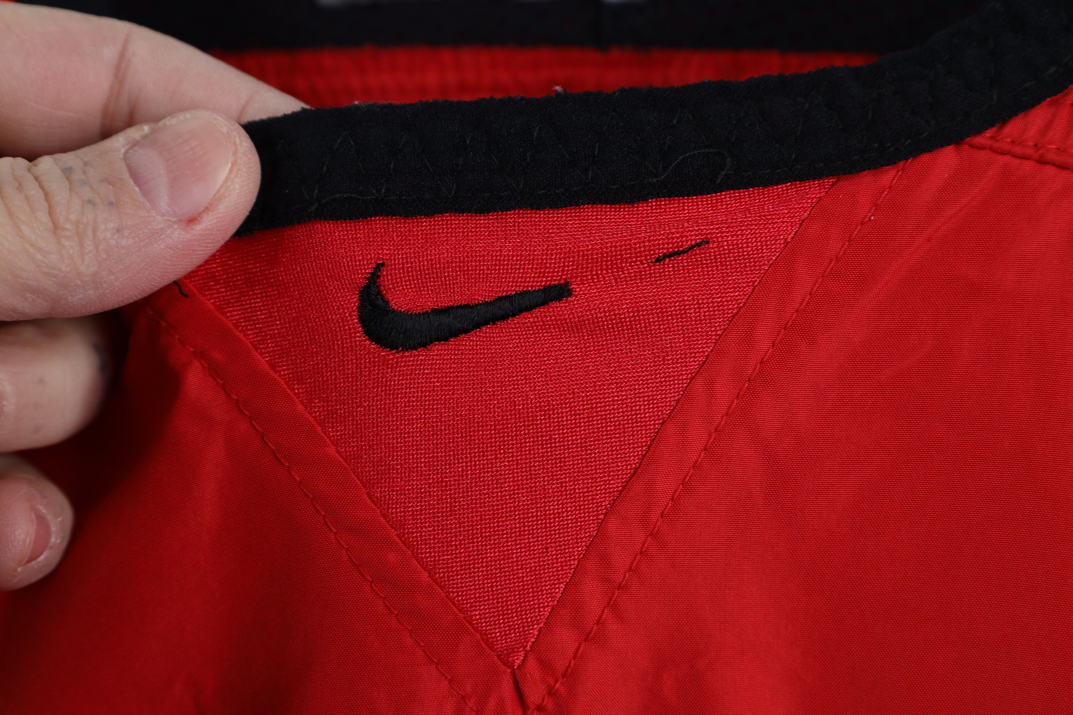 Nike × Vintage Vintage 90s Nike Swoosh Ohio State University Jacket Red Size US XL / EU 56 / 4 - 5 Thumbnail