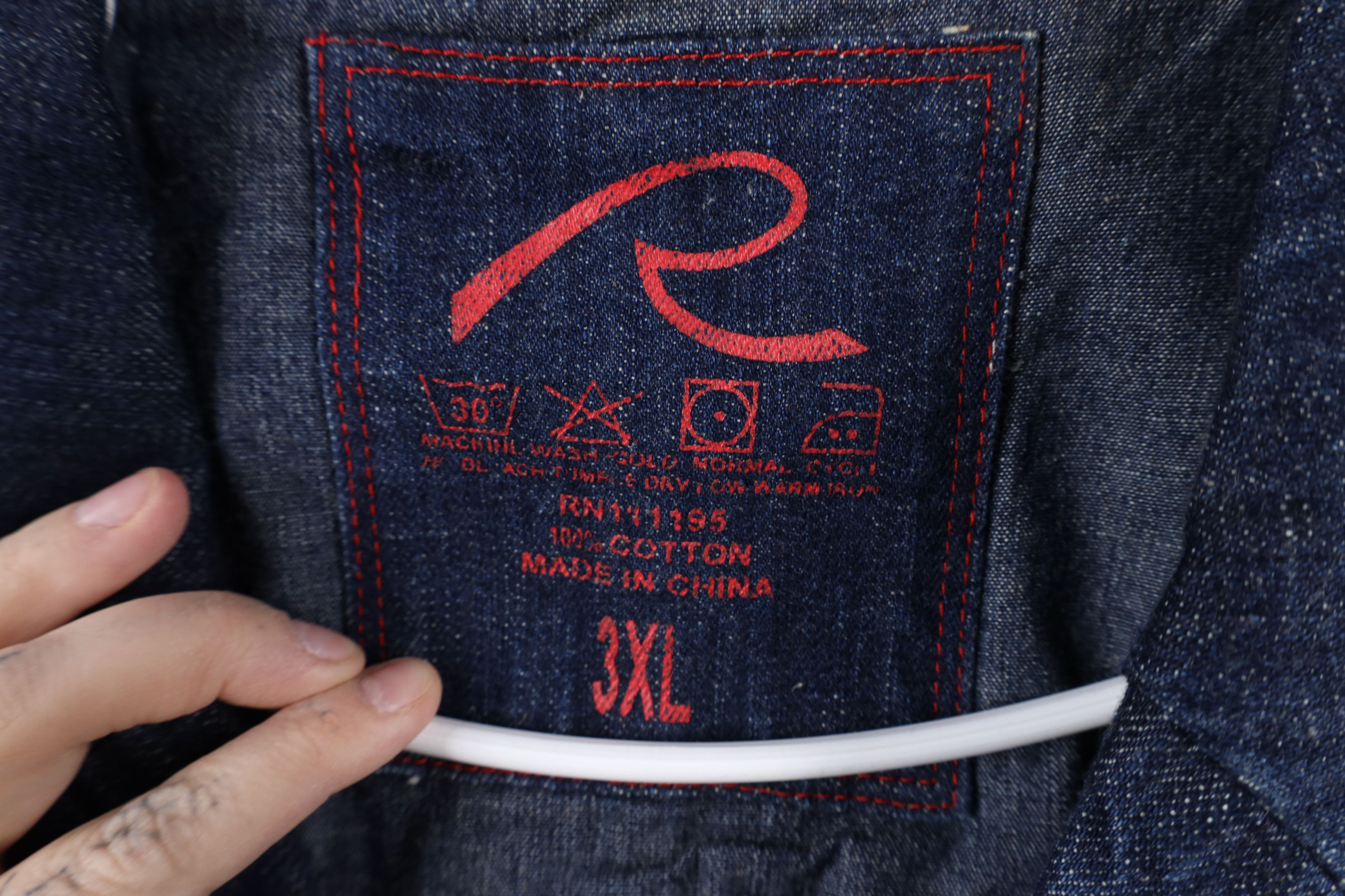 Vintage Vintage 90s Y2K Streetwear Denim Jean Blazer Jacket Blue Size US XXL / EU 58 / 5 - 9 Thumbnail