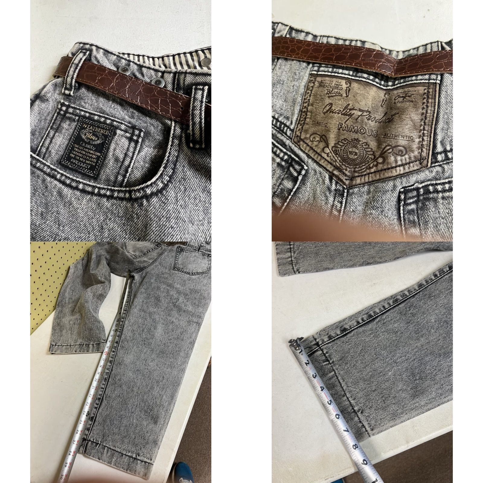 Vintage VINTAGE Weathered Blues Jeans Pants Denim Gray High Waist 80s Mom 17/18 Womens Jeans Size 38" / US 16 / IT 52 - 8 Thumbnail