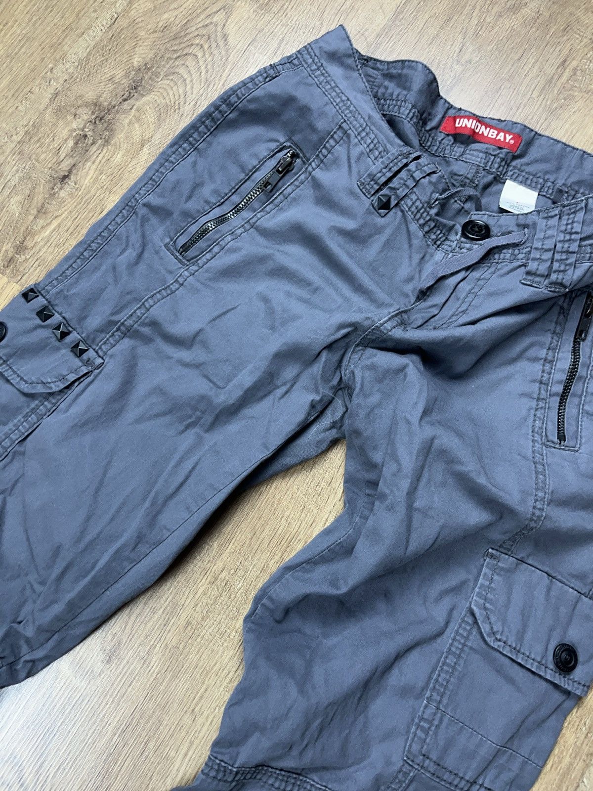 Japanese Brand × UNIONBAY ➕cargo unionbay avant garde style studded pants rare y2k Size 28" / US 6 / IT 42 - 3 Thumbnail