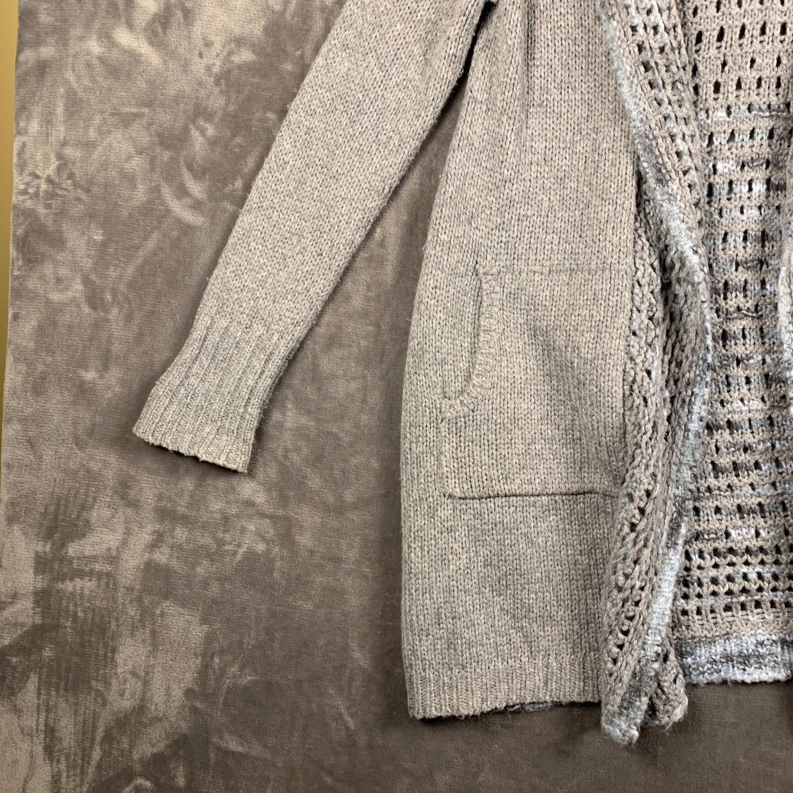 Designer Angel Of the North Open Front Hooded Cardigan Sz. Med (368) Size M / US 6-8 / IT 42-44 - 3 Thumbnail