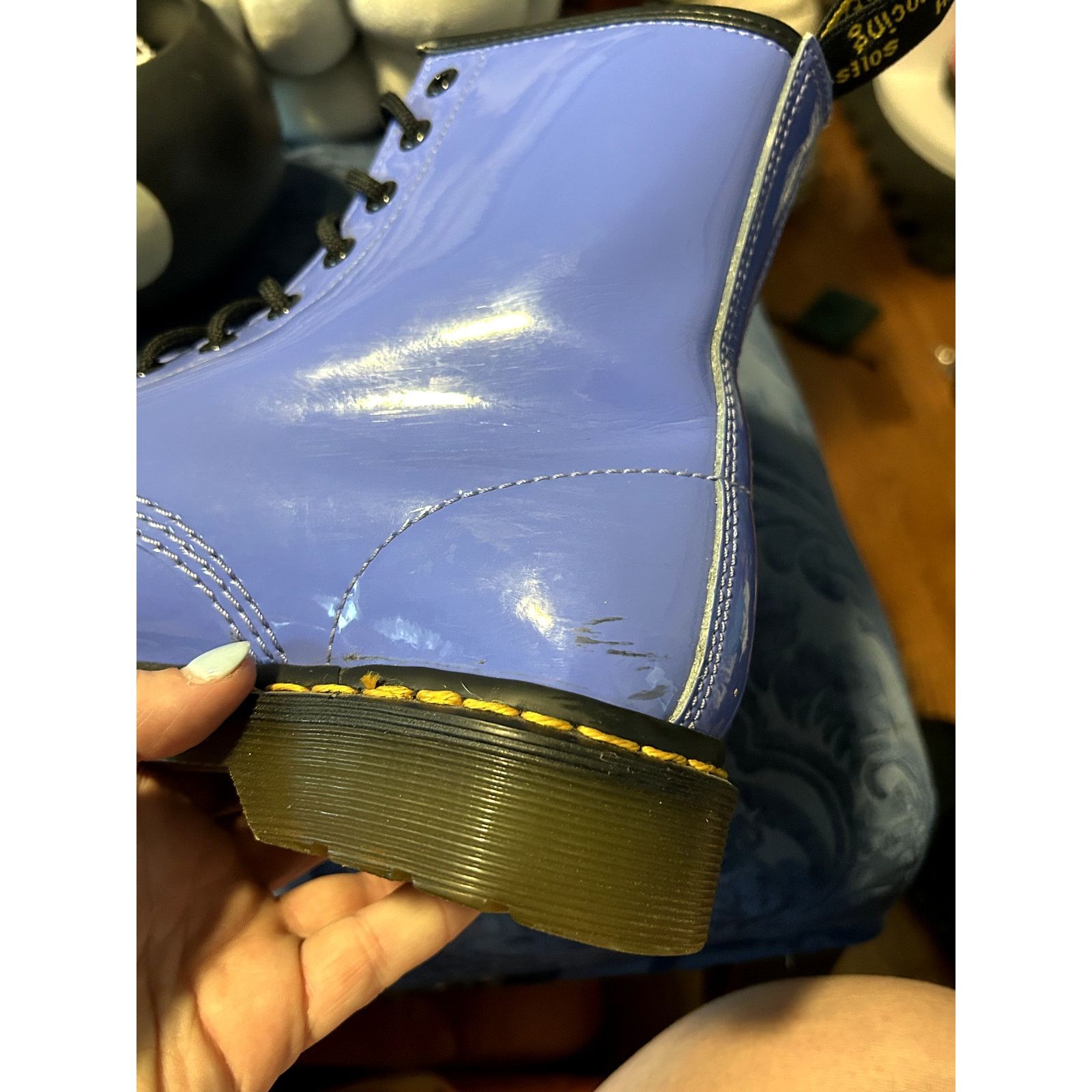 Dr. Martens Dr Martens 1460 Hyacinth Blue Patent Leather size 8/EU 39 Size US 8 / IT 38 - 7 Thumbnail